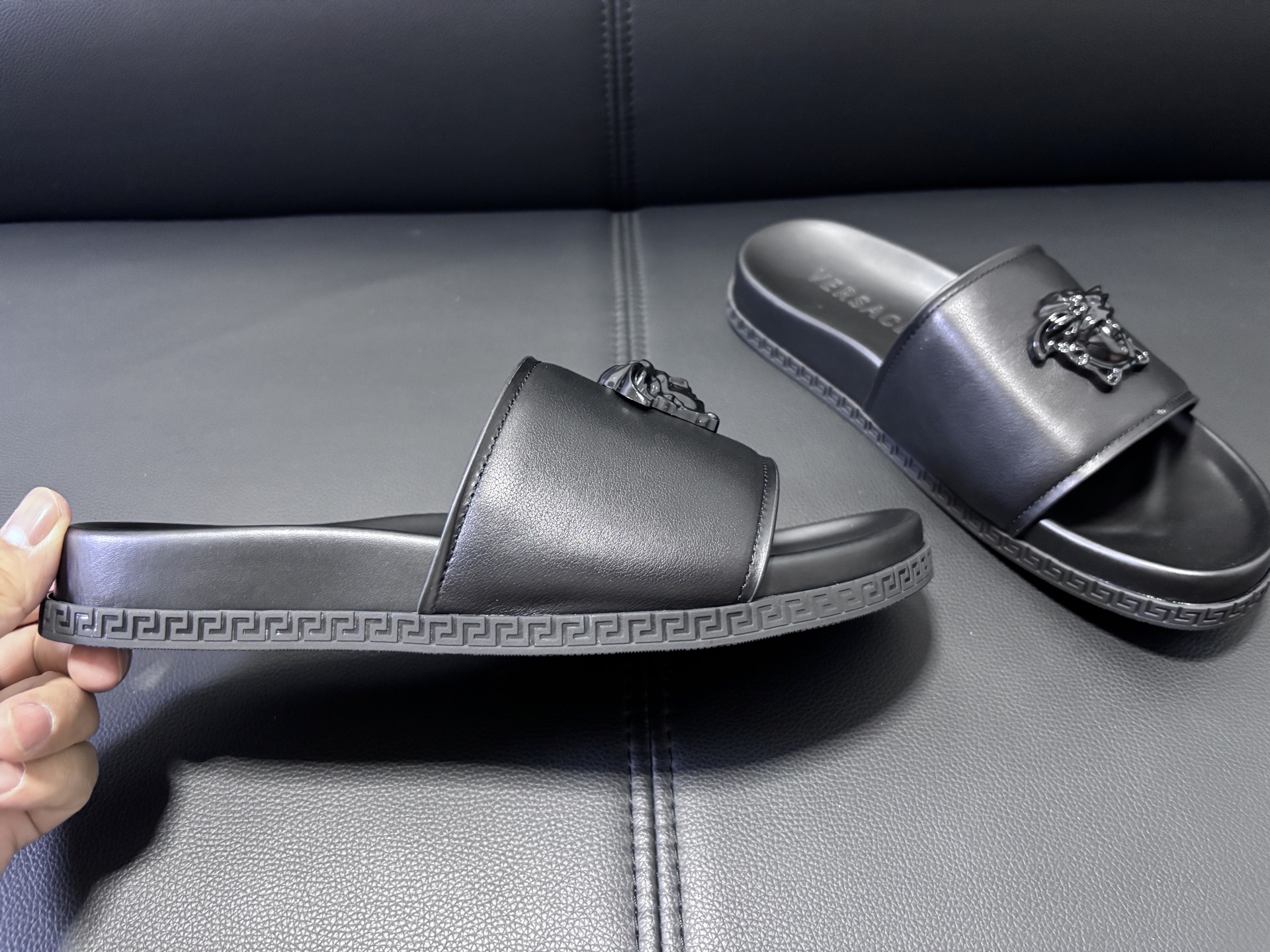 Versace Style Leather Men's Shoes style reference detail image 2 from source 781473
