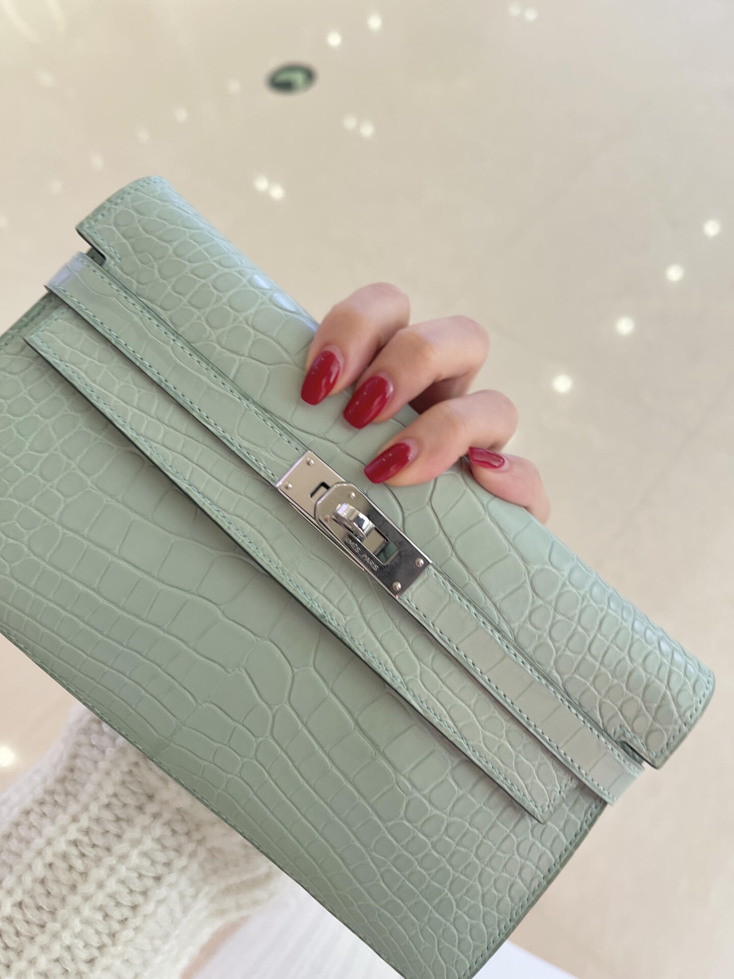Hermes Kelly Wallet Crocodile Leather Summer Collection