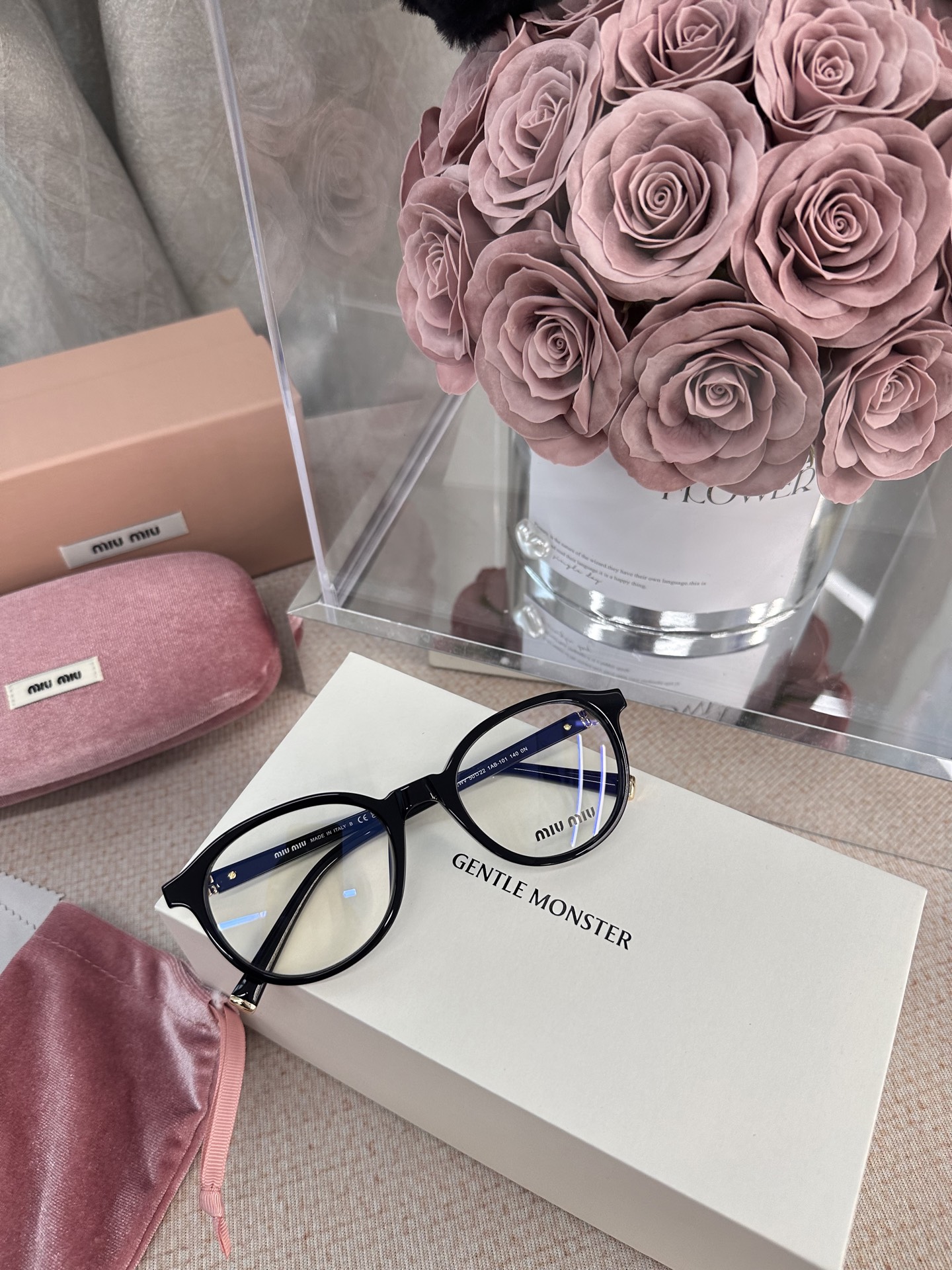 MIUMIU Round Acetate Full-Rim Glasses