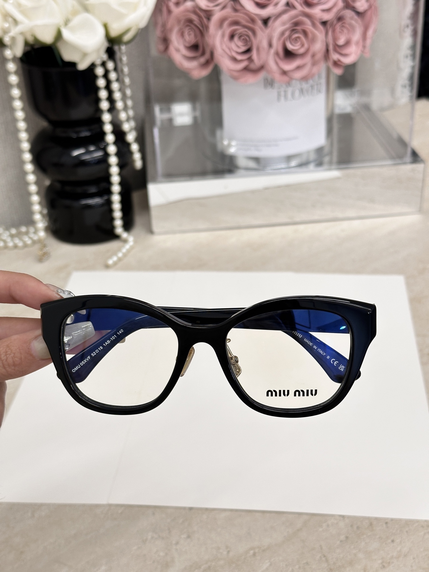 MIUMIU Cat Eye Acetate Eyeglass Frame