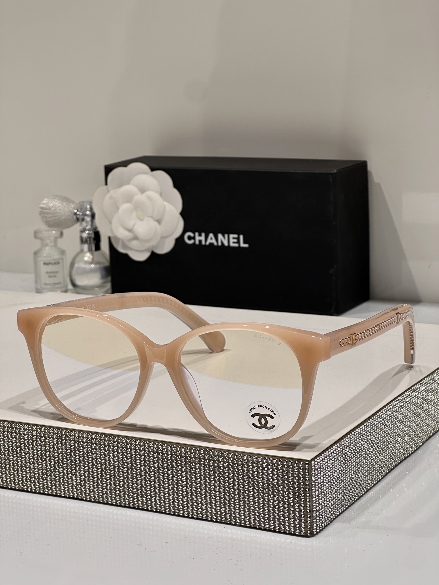 Черные очки оптические Chanel