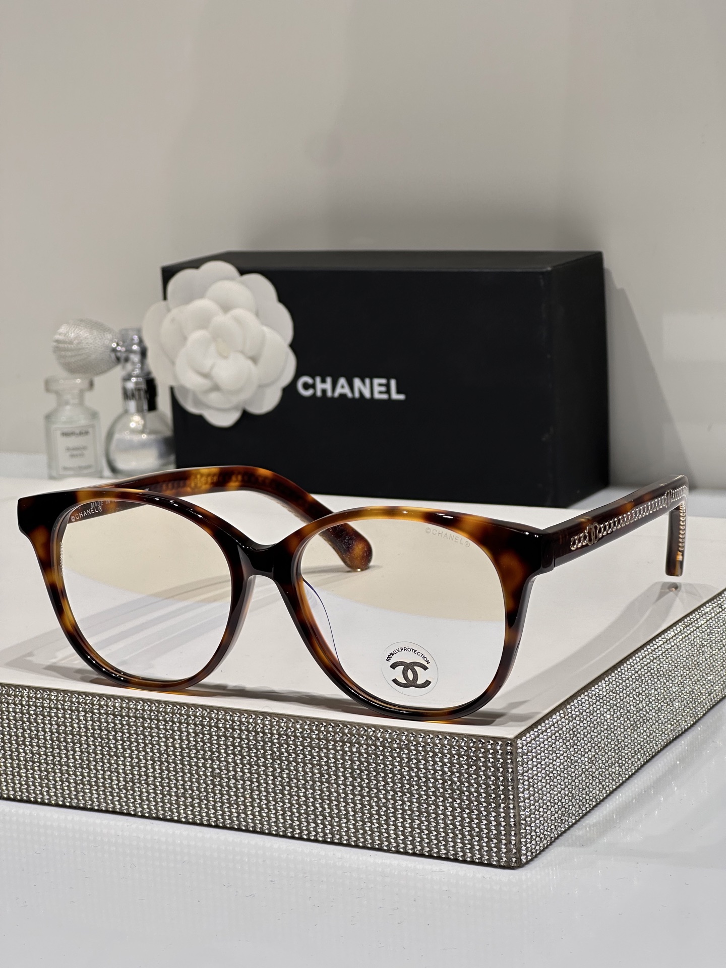 Черные очки оптические Chanel