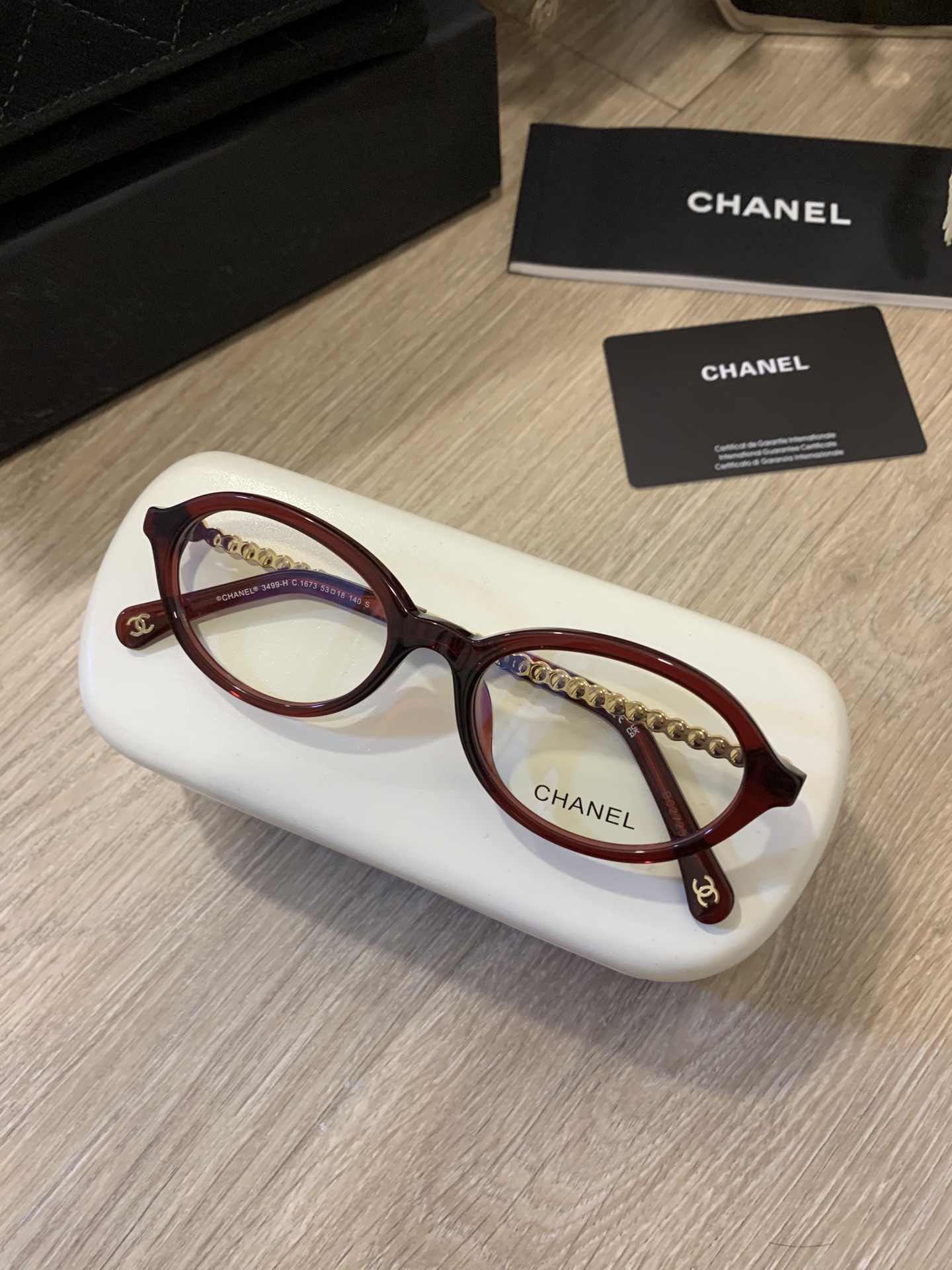 Chanel 板材 圆框 眼镜 CH3499S