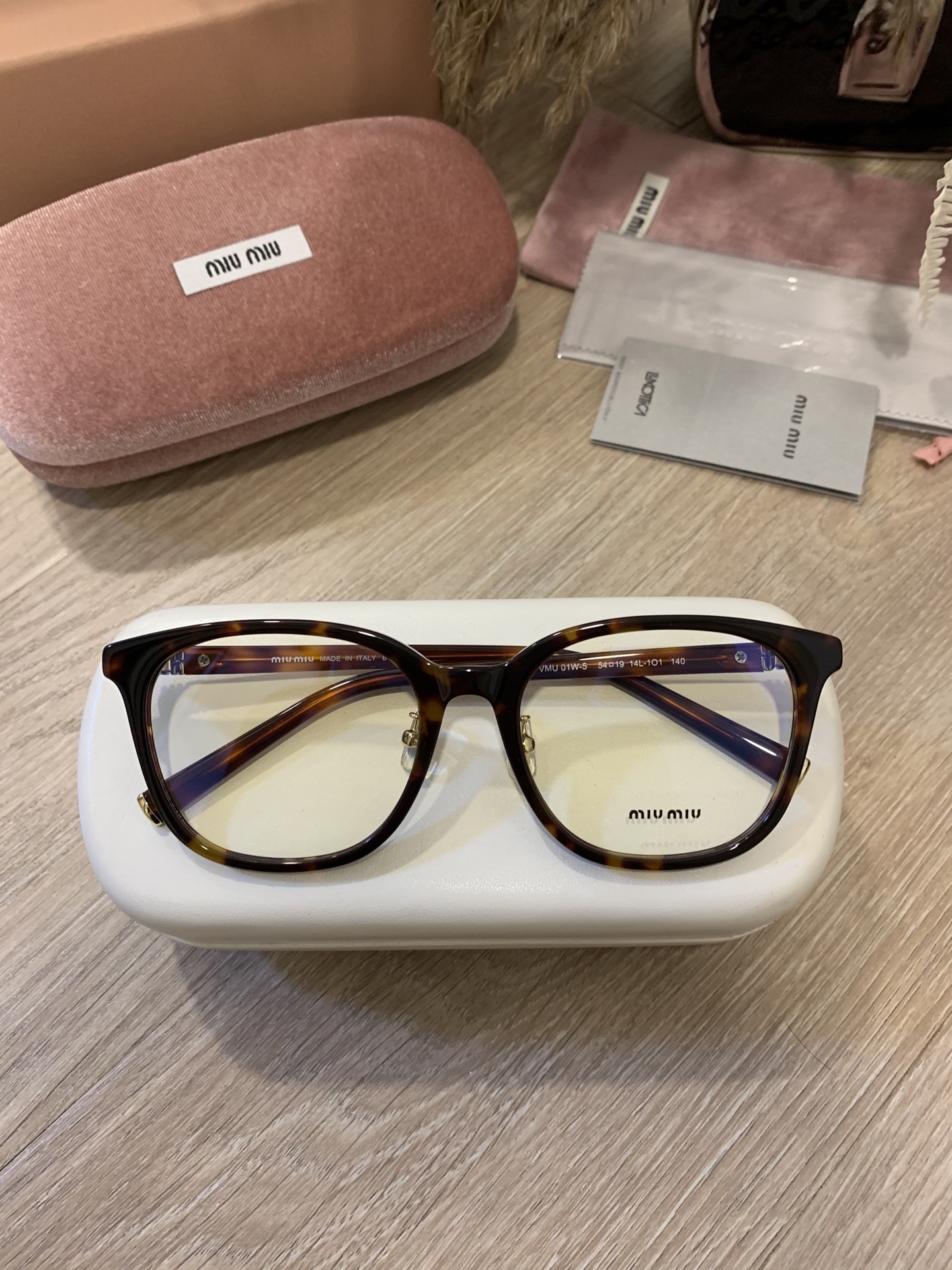 MIUMIU Optical Glasses Acetate Full Rim Tortoiseshell