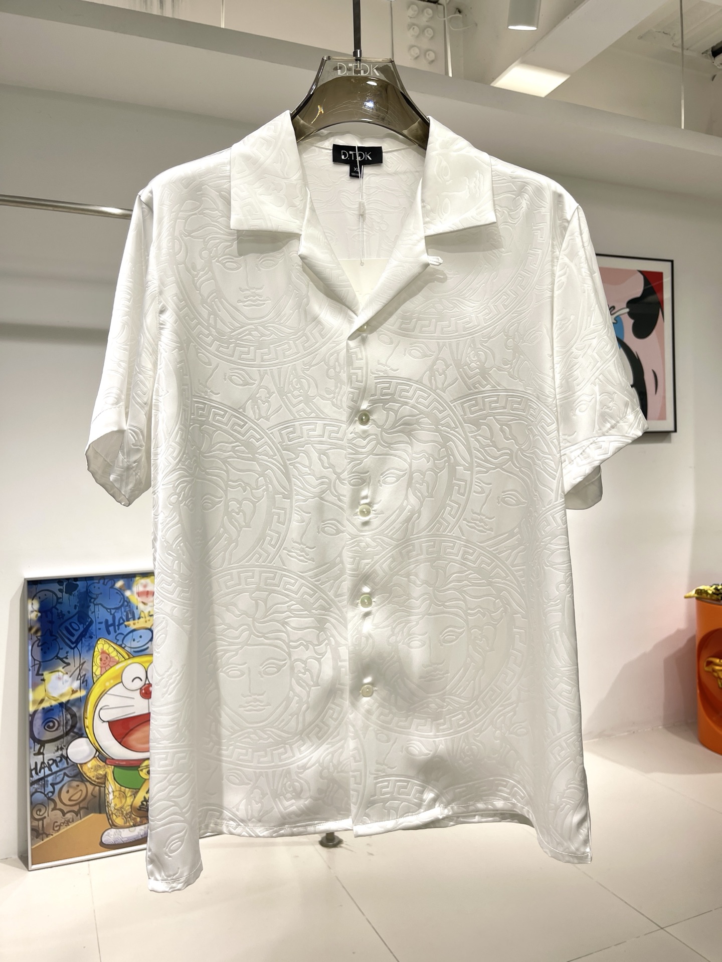 Versace Embossed Rose Damask Shirt Set - Silky Smooth, Breathable Fabric 3 i1747384007769 9896 0 1