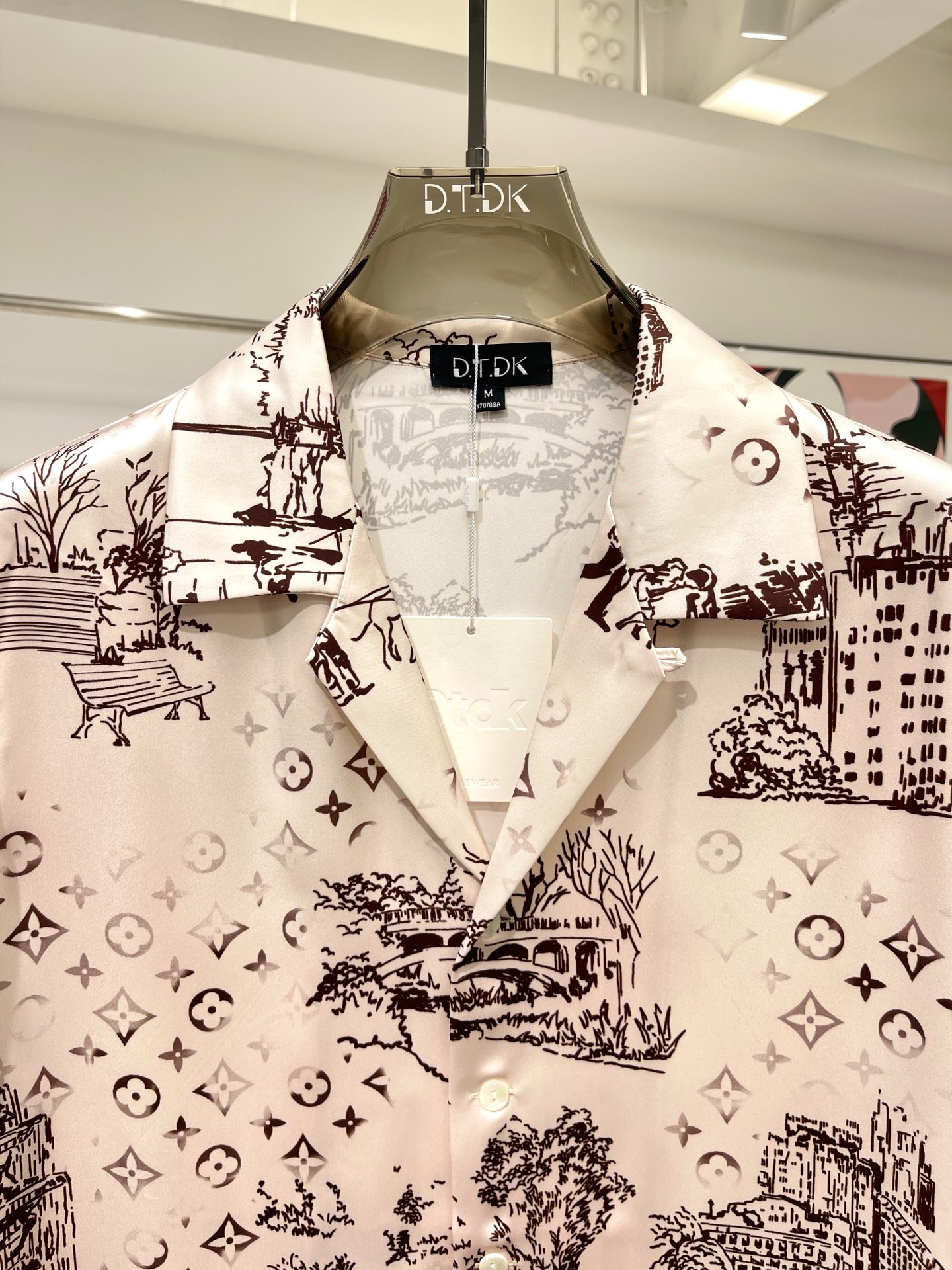 Men's Cityscape Print Shirt & Shorts Set - Luxury Satin Loungewear 4 i1747723009205 502 0 2