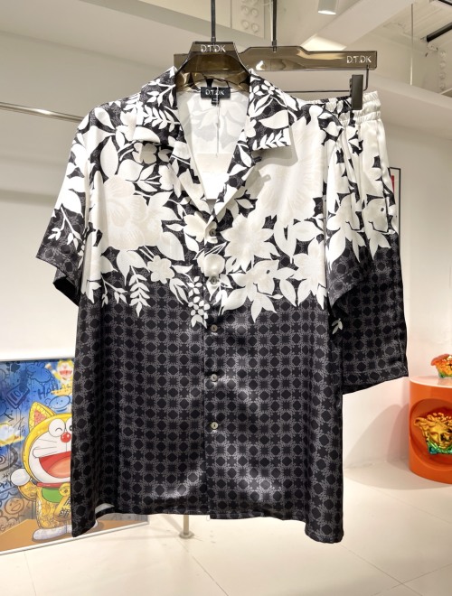 Floral Print Satin Shirt Set - Soft, Smooth, and Breathable Fabric 1 Floral Print Satin Shirt Set - Soft, Smooth, and Breathable Fabric