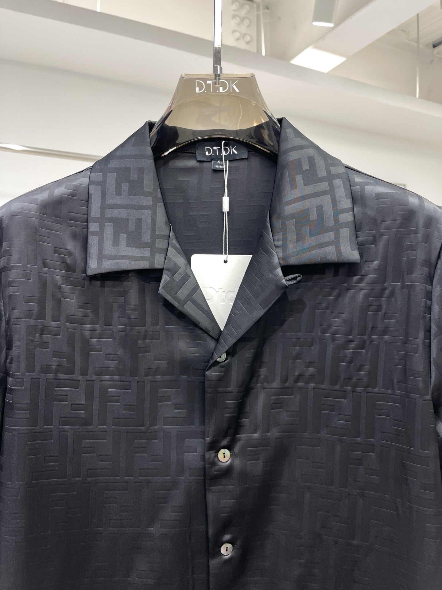 FF Embossed Rose Satin Shirt Set - Luxurious Plant Fiber Fabric Custom Made 4 i1749283010734 8517 0 2