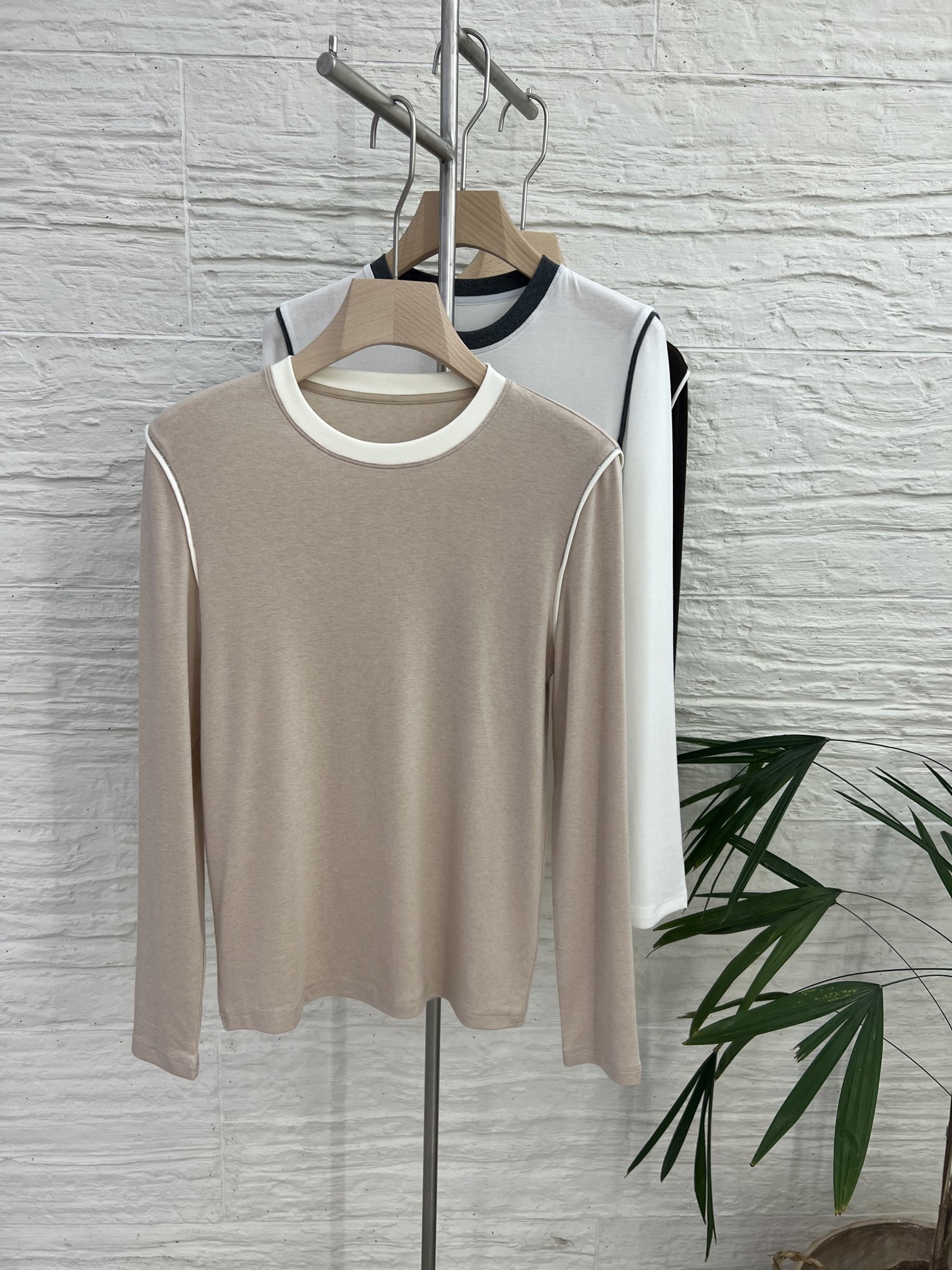 Women's Long Sleeve Wool Blend T-Shirt - Stylish, Comfortable, and Versatile 5 i1753263664911 6728 0 3