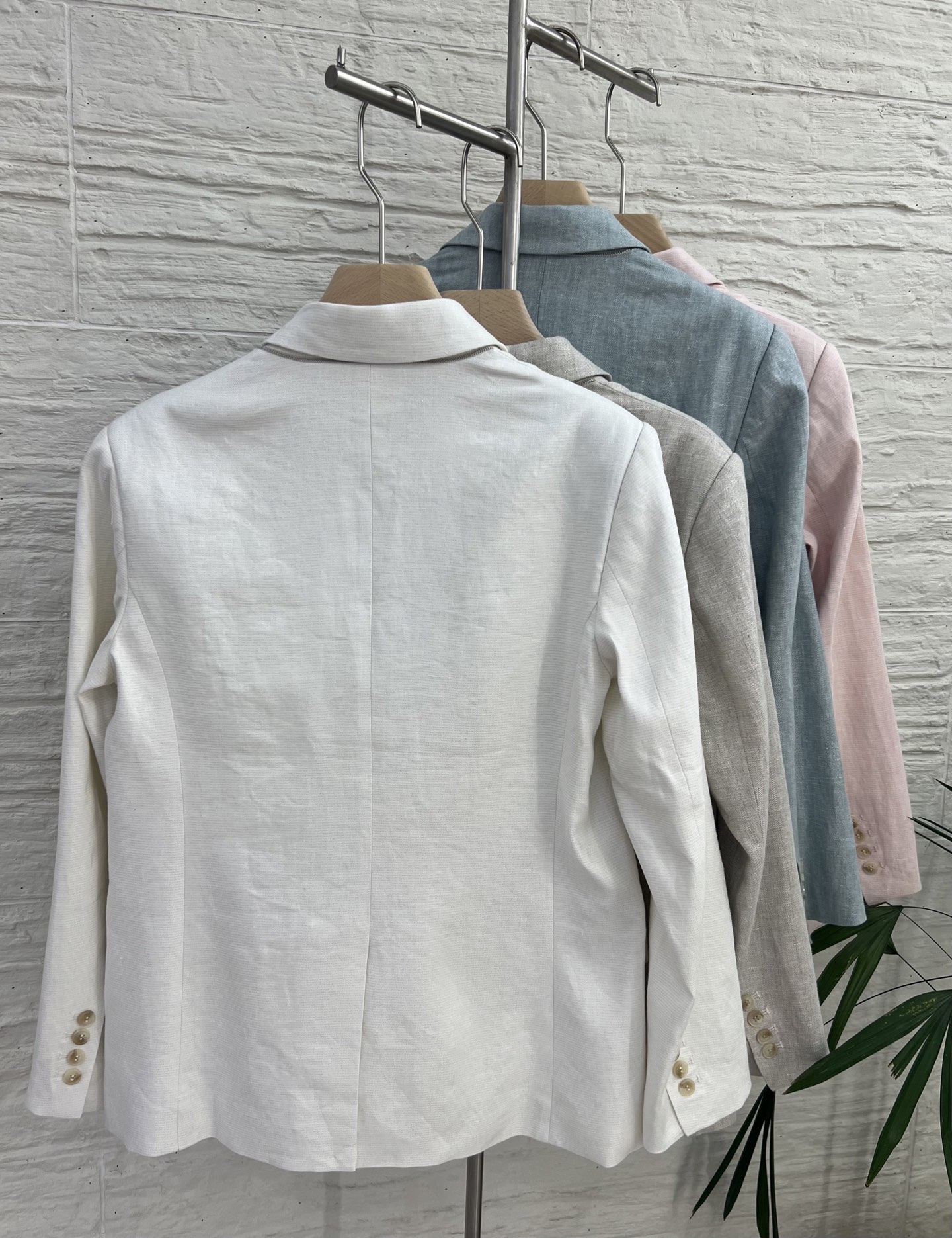 2025 Women's Linen Blend Blazer - Lightweight Comfort, Double Breasted Jacket 7 i1753414276566 2637 0 5
