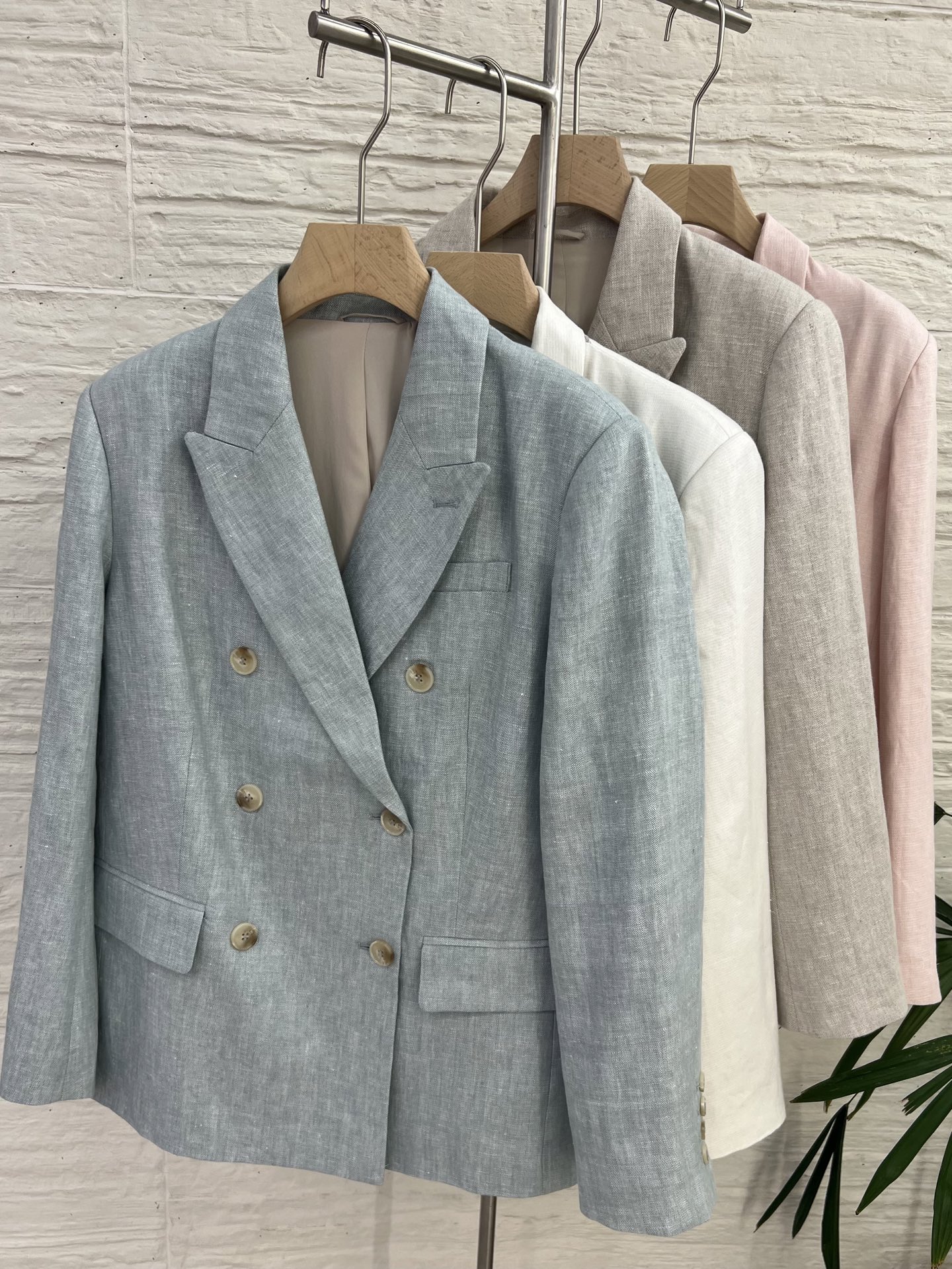 2025 Women's Linen Blend Blazer - Lightweight Comfort, Double Breasted Jacket 5 i1753414276586 1495 0 3