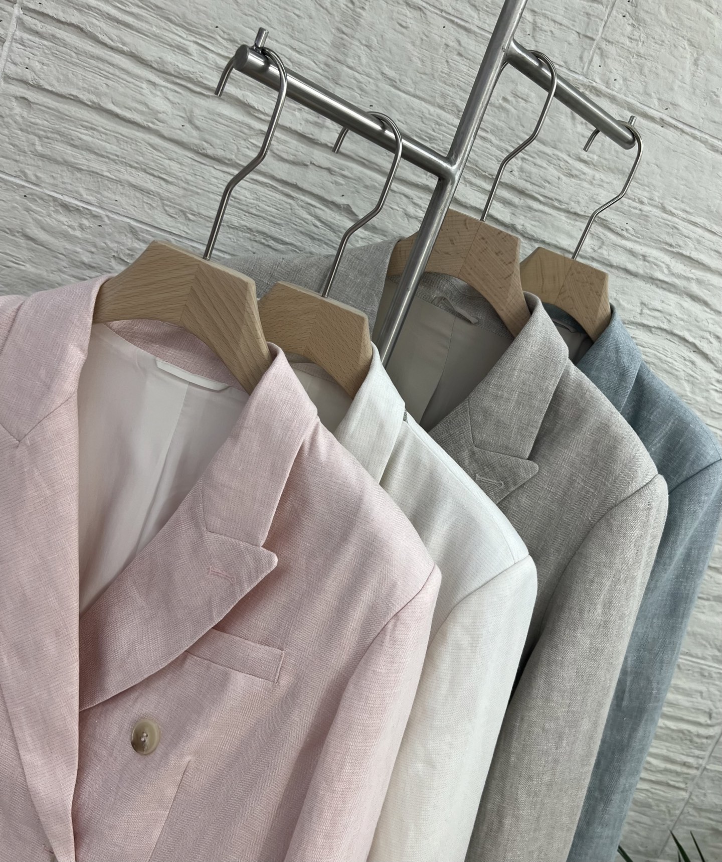 2025 Women's Linen Blend Blazer - Lightweight Comfort, Double Breasted Jacket 4 i1753414278200 7031 0 2
