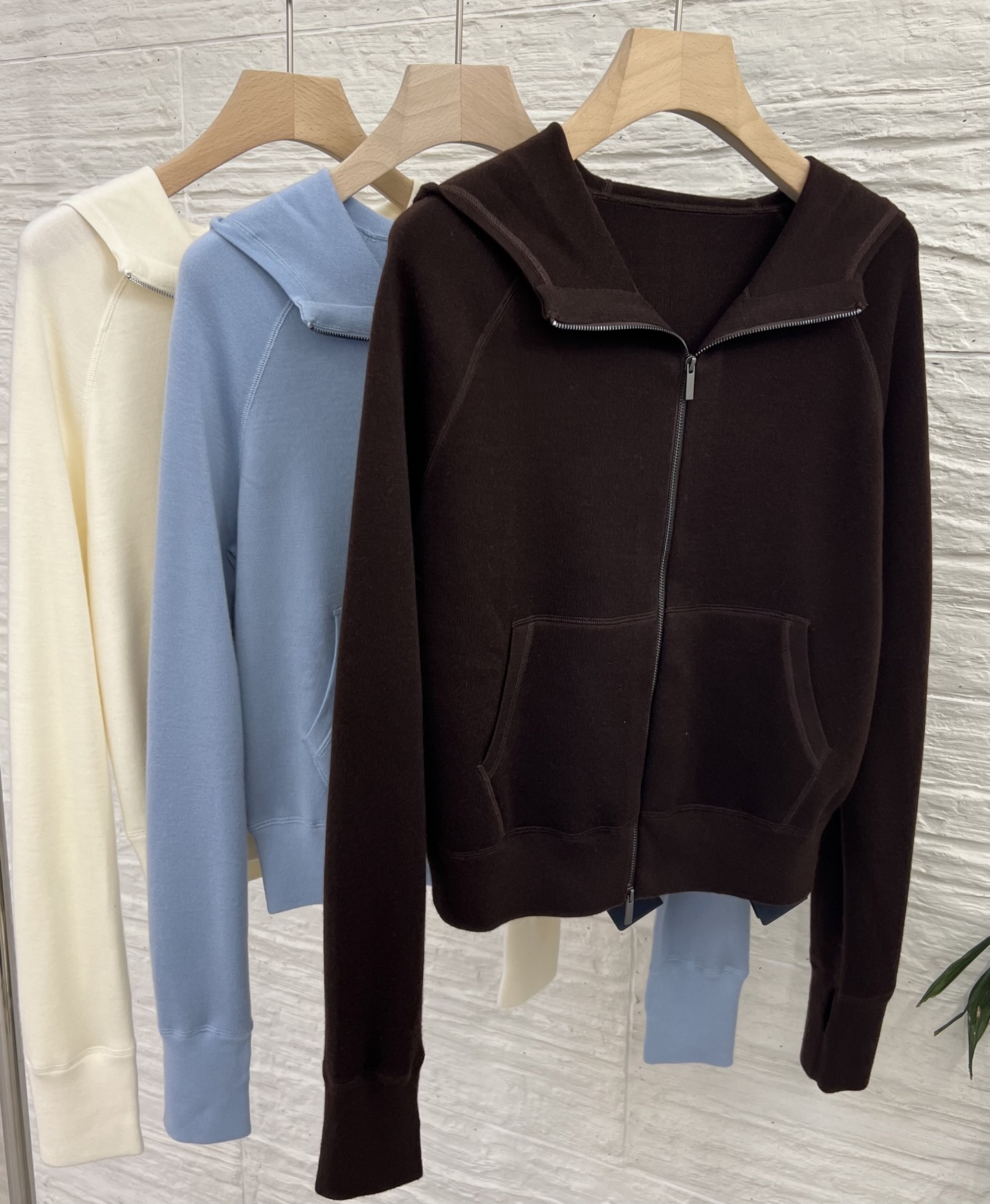 Women's Merino Wool Blend Hoodie Lightweight Zip Up Cardigan Sweater 6 i1754129534215 9366 0 4