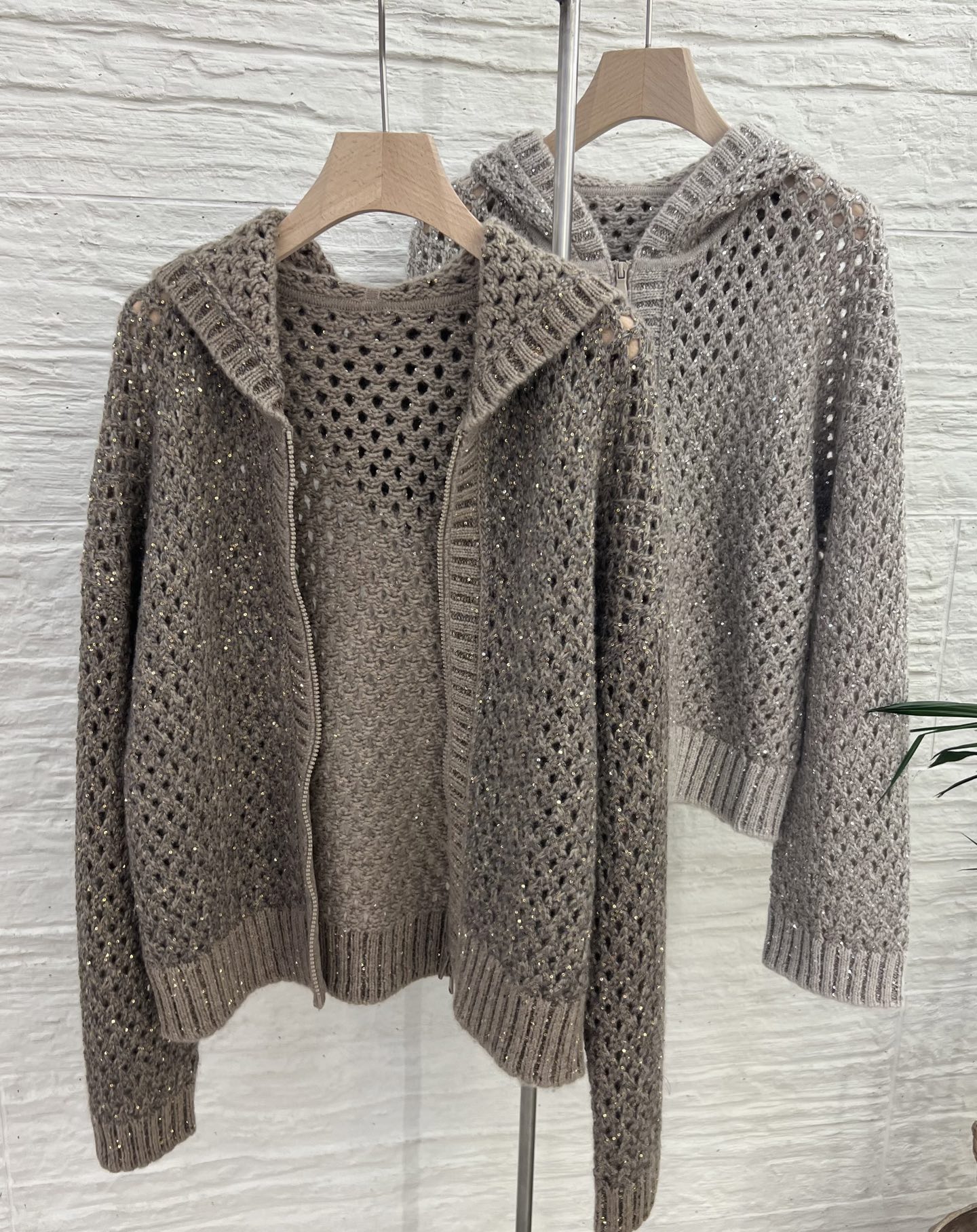 Women's Hooded Sequin Cashmere Cardigan - Lightweight, Stylish, and Comfortable 5 i1754295162069 8905 0 3