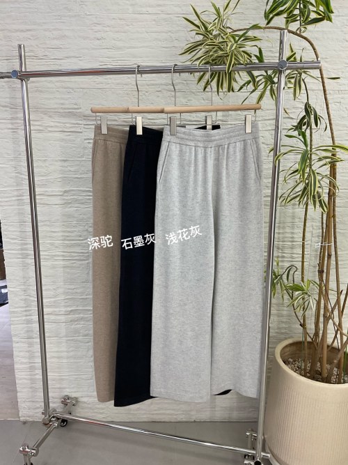 Women's 2025 Elastic Waist Cashmere Pants - Graphite Grey, Light Grey, Camel 1 Women's 2025 Elastic Waist Cashmere Pants - Graphite Grey, Light Grey, Camel