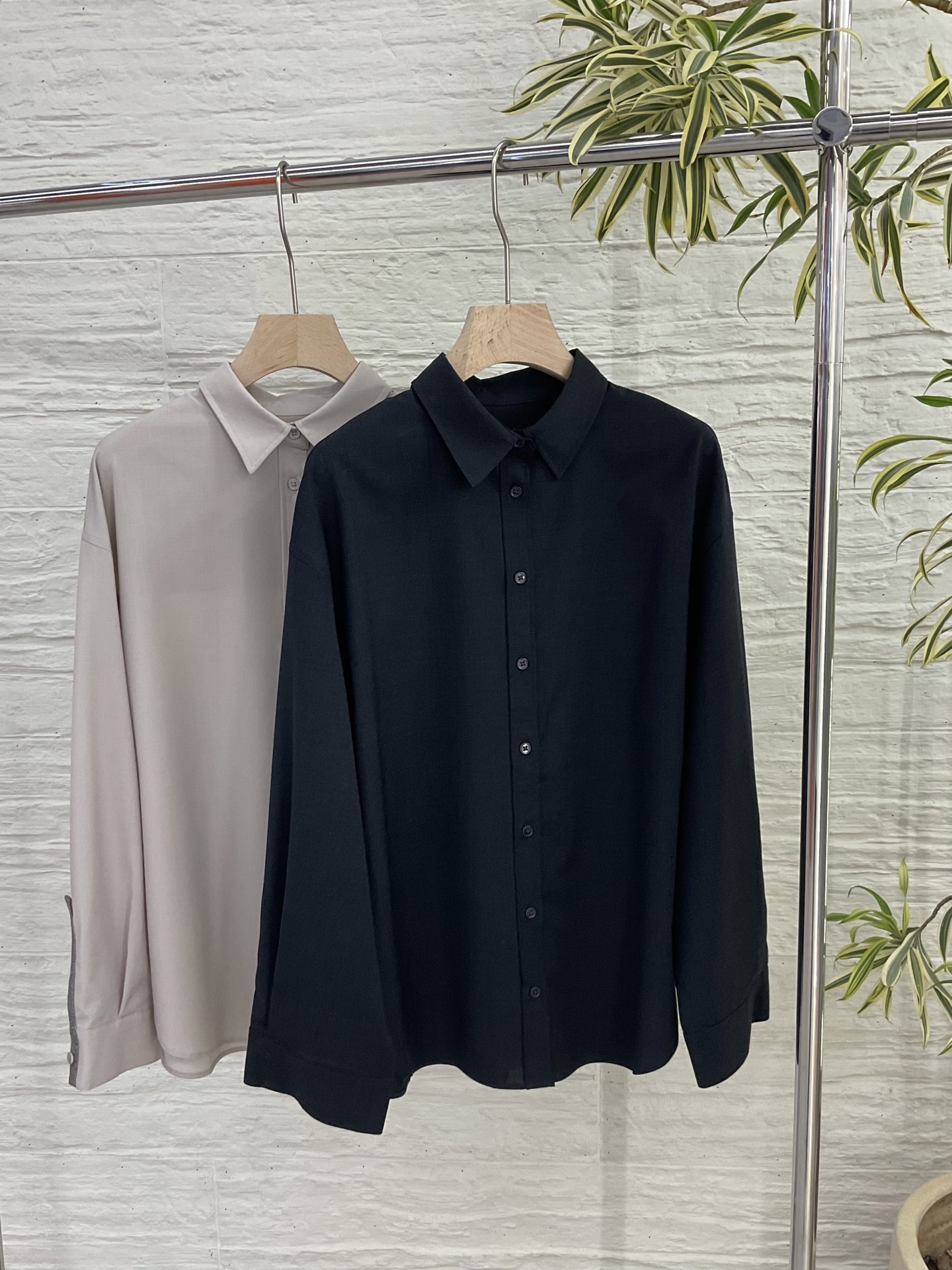 Women's Wool Blend Long Sleeve Button-Down Shirt - Available in Multiple Colors 3 i1755951289027 6793 0 1