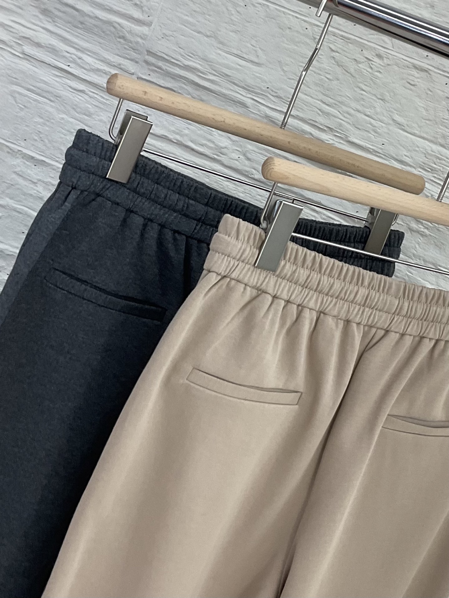 Women's Casual Straight-Leg Pants with Drawstring - Khaki & Charcoal Grey 7 i1755952113253 7140 0 5