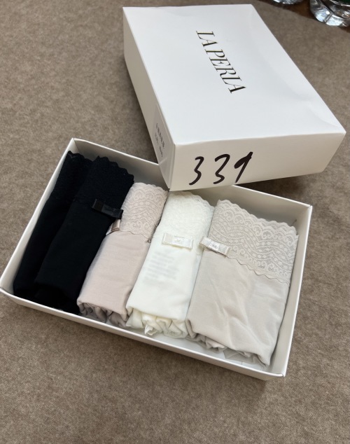 La Perla Women's Underwear Set - 4-Piece Lace Trimmed Panties - One Size 1 La Perla Women's Underwear Set - 4-Piece Lace Trimmed Panties - One Size