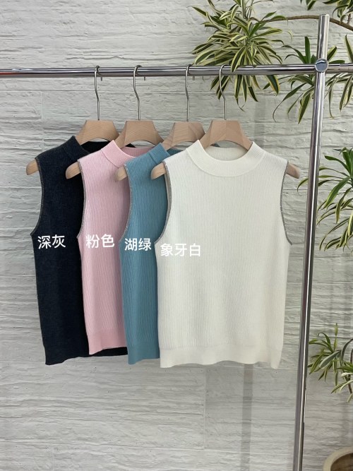 Elegant Women's Round Neck Cashmere Vest - Soft, Warm & Stylish Knit Top 1 Elegant Women's Round Neck Cashmere Vest - Soft, Warm & Stylish Knit Top