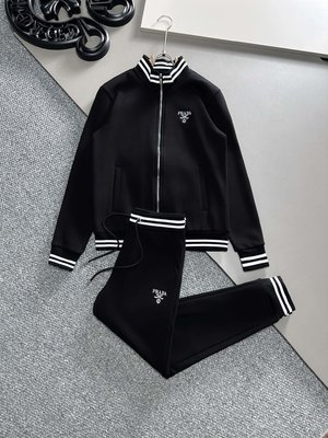Prada Clothing Two Piece Outfits & Matching Sets Brand Designer Replica Black Fall/Winter Collection Fashion Casual