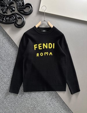 Fendi Clothing Sweatshirts Cashmere Spandex Wool Fall/Winter Collection