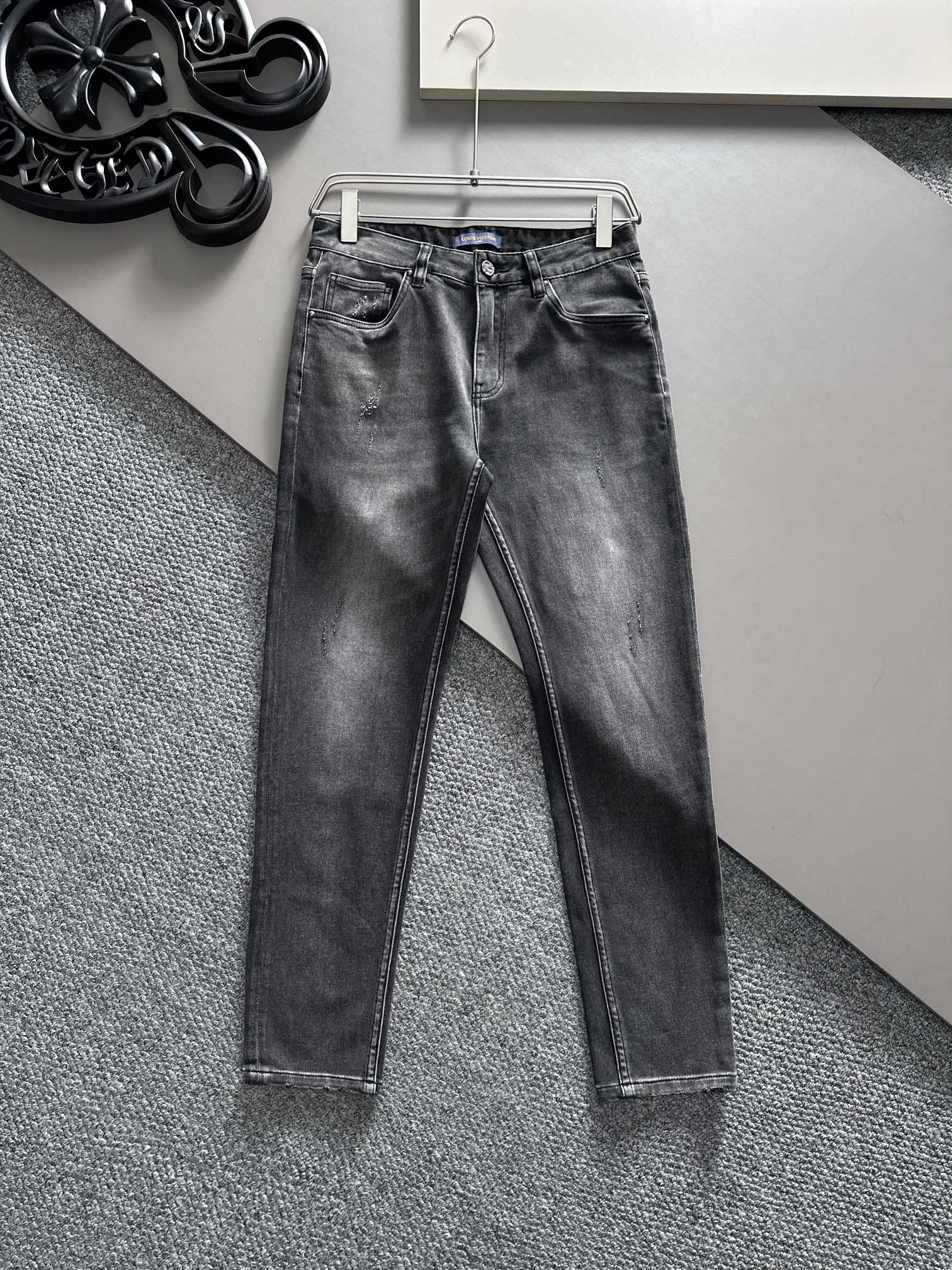 Louis Vuitton Clothing Jeans Men Cotton Fall/Winter Collection Casual