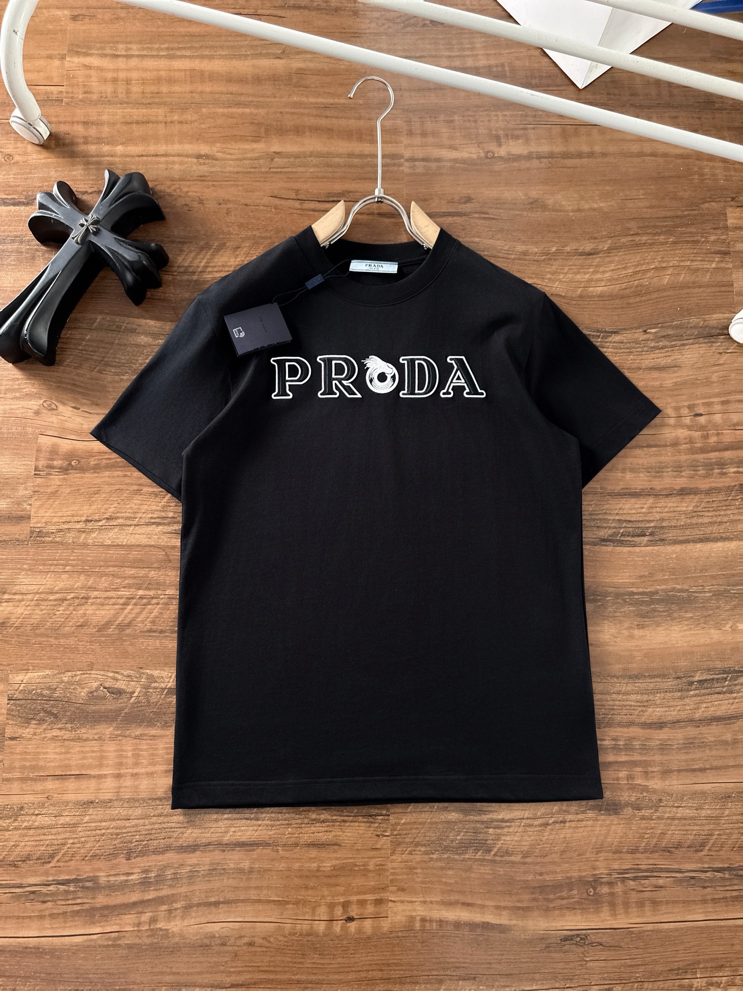 Prada Clothing T-Shirt Cotton Spring/Summer Collection Fashion Short Sleeve