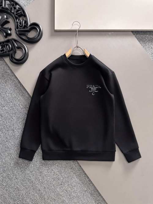 Prada 2025 Early Autumn New Letter Logo Crewneck Sweatshirt 1 Prada 2025 Early Autumn New Letter Logo Crewneck Sweatshirt