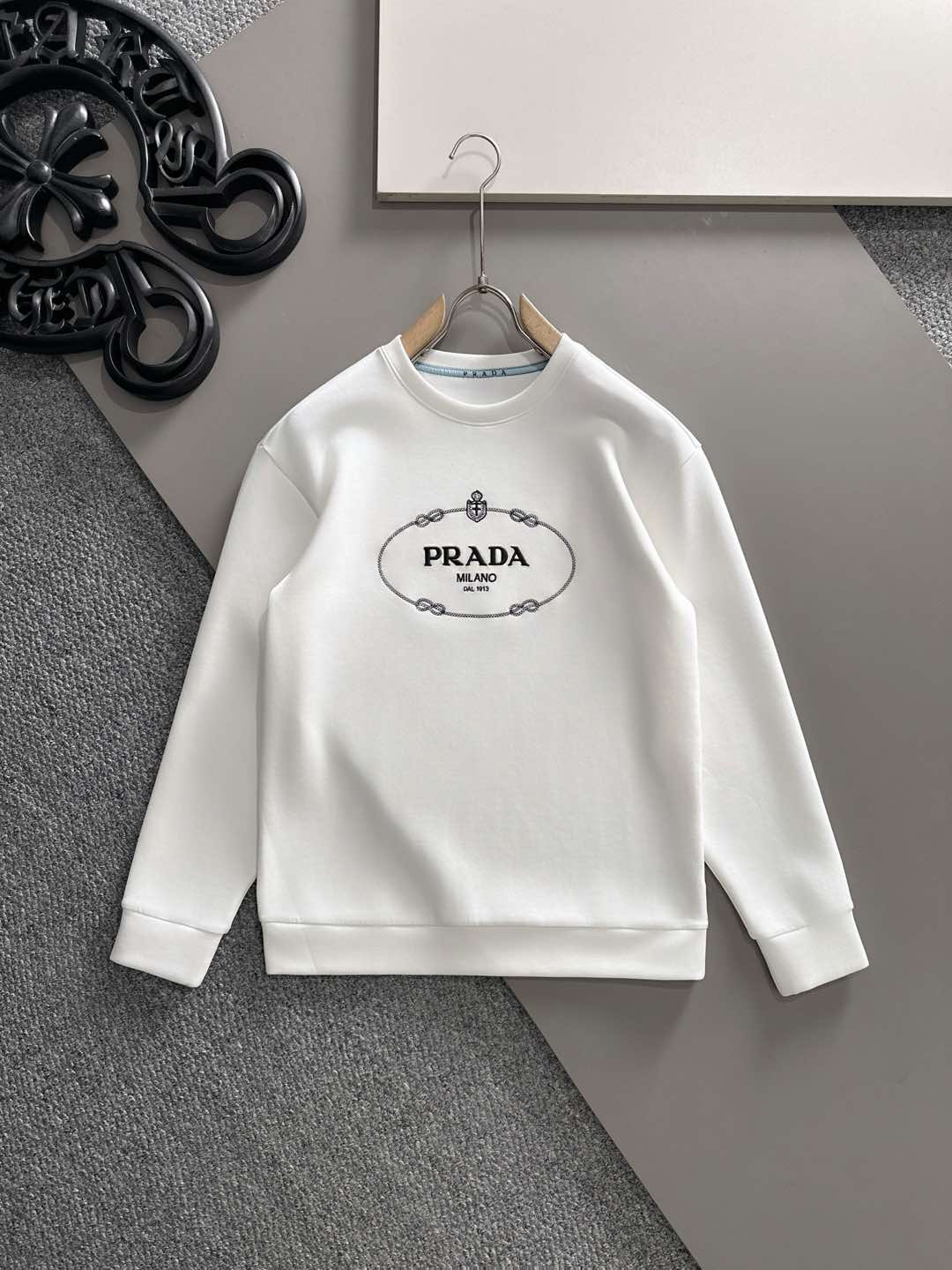 Prada Milano Logo Cotton Sweatshirt | Early Autumn Collection | Luxury & Style
