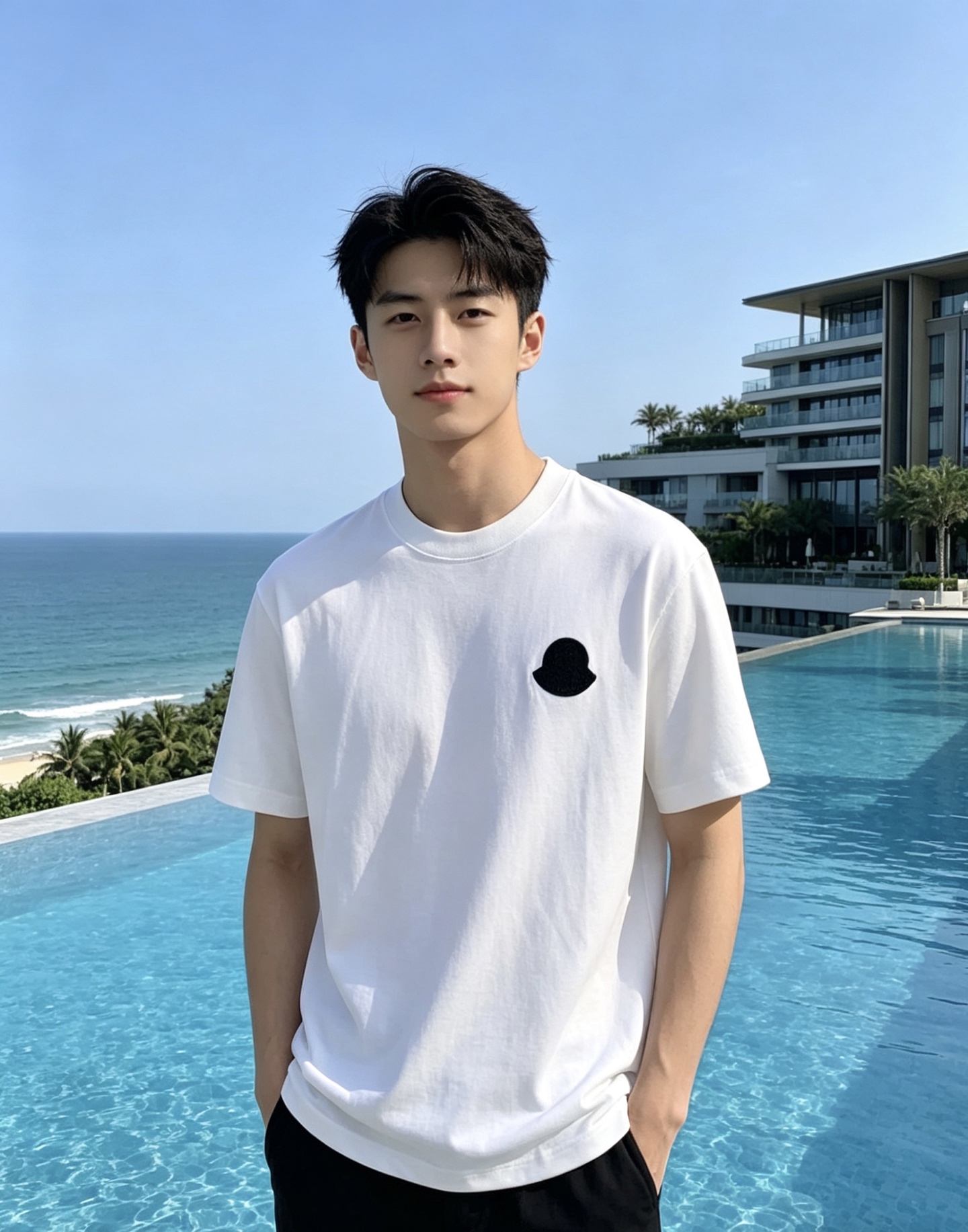 NO:856475,Moncler 2026ss new spring and summer new debut counter latest short-sleeved round neck T-shirt high-end custom design avant-garde fashion!  The brand logo is designed with heavy craftsmanship. High-end customized pure cotton fabric. Soft to the touch. Comfortable to wear. Exquisite stitching at the counter level. Fine workmanship. The upper body effect is incomparably handsome!  A must-have item for a stylish man!  Color Black White Size S-XXL,,Moncler,T-shirt,tees,t-shirt,19860909Moncler 蒙口 2026ss 春夏新款首发专柜最新款短袖圆领T恤 高端订制 设计前卫时尚！品牌logo重工艺设计 高端定制纯棉面料.手感柔软.穿着舒适.专柜级别精致车线.做工精细.上身效果无敌帅气！型男必备单品！ 颜色黑色 白色 码数S-XXL,,Moncler,T-shirt,tees，t-shirt,,Men's clothing
