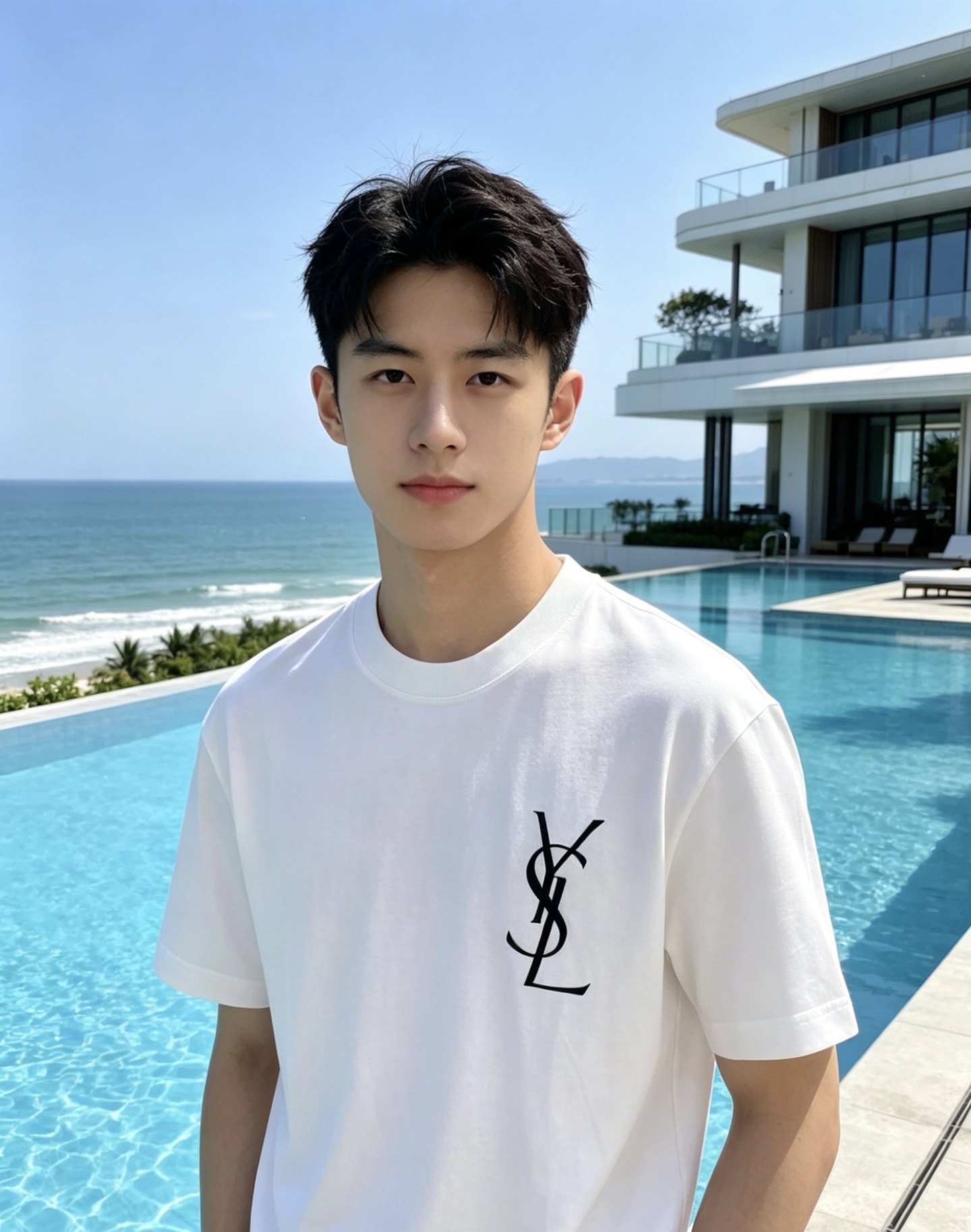 NO:858687,YLS Yves Saint Laurent 2026ss new spring and summer new debut counter latest short-sleeved round neck T-shirt high-end custom design avant-garde fashion!  The brand logo is designed with heavy craftsmanship. High-end customized pure cotton fabric. Soft to the touch. Comfortable to wear. Exquisite stitching at the counter level. Fine workmanship. The upper body effect is incomparably handsome!  A must-have item for a stylish man!  Color Black White Size S-XXL, saint laurent, T-shirt, tees, t-shirt,19860909YLS 圣罗兰 2026ss 春夏新款首发专柜最新款短袖圆领T恤 高端订制 设计前卫时尚！品牌logo重工艺设计 高端定制纯棉面料.手感柔软.穿着舒适.专柜级别精致车线.做工精细.上身效果无敌帅气！型男必备单品！ 颜色黑色 白色 码数S-XXL,,saint laurent,T-shirt,tees，t-shirt,,Men's clothing