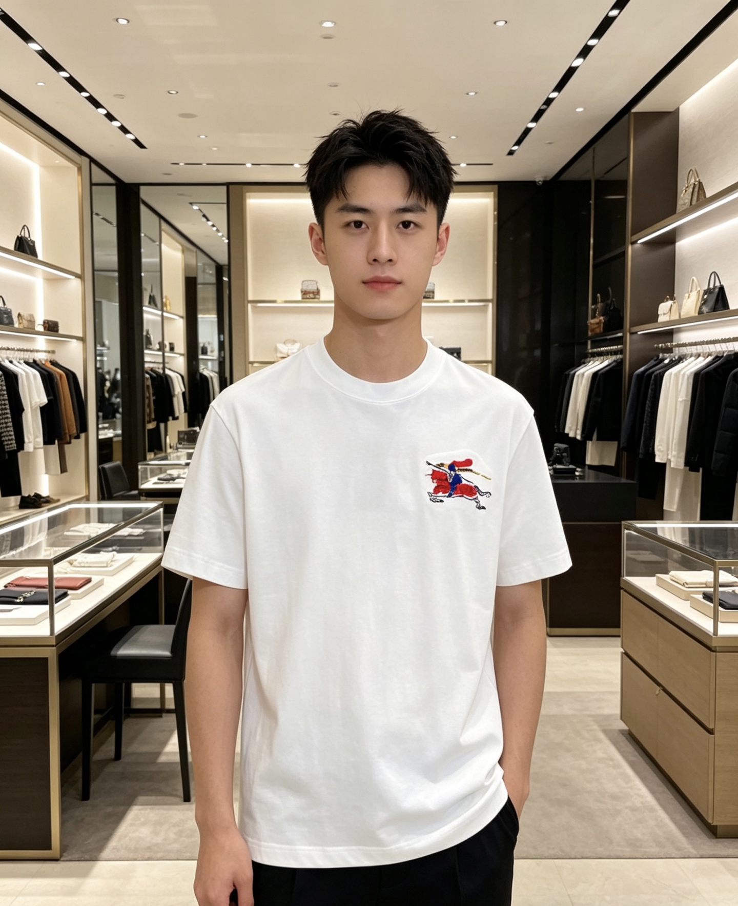 NO:840000,Burberry 2026ss new spring and summer new debut counter latest short-sleeved round neck T-shirt high-end custom design avant-garde fashion!  The brand logo is designed with heavy craftsmanship. High-end customized pure cotton fabric. Soft to the touch. Comfortable to wear. Exquisite stitching at the counter level. Fine workmanship. The upper body effect is incomparably handsome!  A must-have item for a stylish man!  Color Black White Size S-XXL,,burberry,burberry,T-shirt,tees,t-shirt,19860909Burberry 巴宝莉 2026ss 春夏新款首发专柜最新款短袖圆领T恤 高端订制 设计前卫时尚！品牌logo重工艺设计 高端定制纯棉面料.手感柔软.穿着舒适.专柜级别精致车线.做工精细.上身效果无敌帅气！型男必备单品！ 颜色黑色 白色 码数S-XXL,,burberry,burberry,T-shirt,tees，t-shirt,,Men's clothing