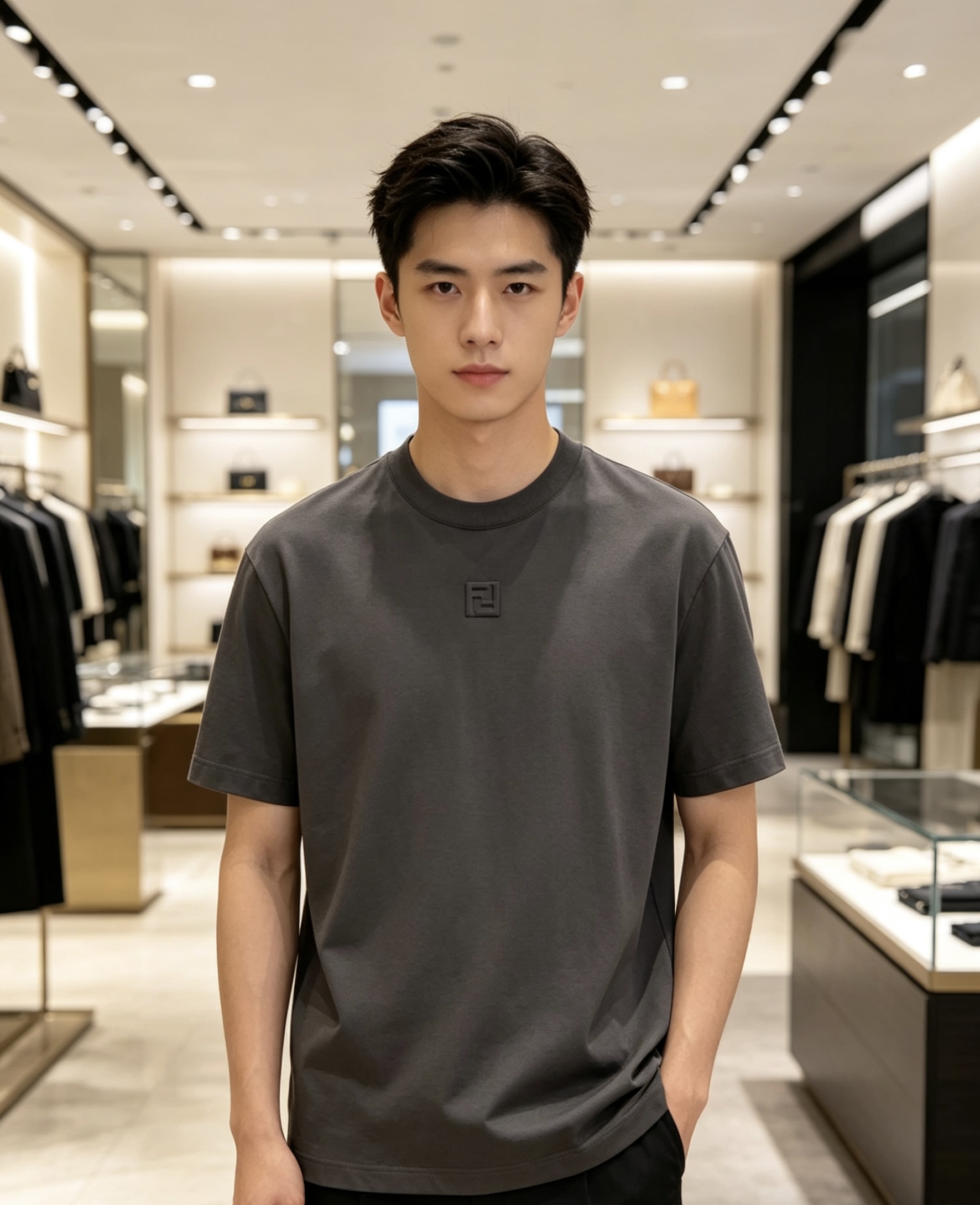 Fendi 芬迪 2026ss 春夏新款首发专柜最新款短袖圆领T恤 高端订制 设计前卫时尚！品牌logo