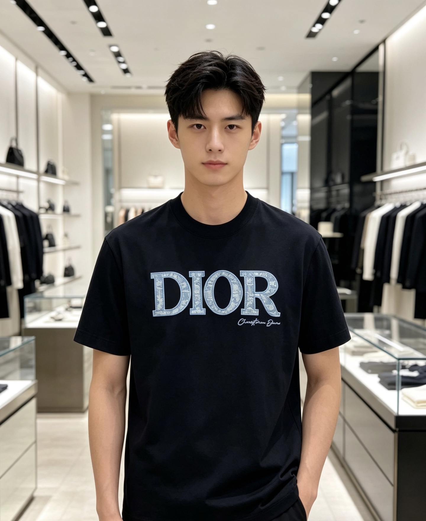 Dior 迪奥✨2026春夏新款短袖T恤，Dior 经典Oblique刺绣T恤 | 黑/白双色2026春