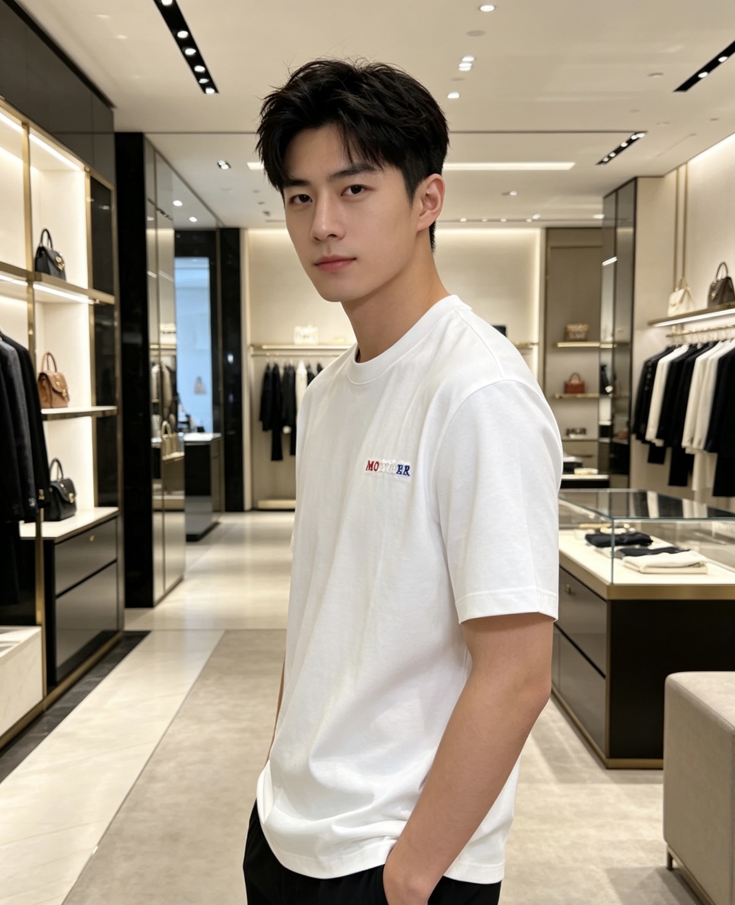 NO:839975,Moncler 2026 spring and summer new contrasting letter embroidered T-shirt | Black/white two-color The brand's basic model that must be purchased in the spring and summer of 2026, the iconic three-color webbing on the neckline + the colorful embroidered logo on the left chest, low-key and recognizable. The high-count cotton fabric is draped and crisp, and the slightly loose shoulder cut is modified to modify the shoulder line. The black/white two-color is suitable for all spring and summer dressing scenes, and it is easy to control the daily relaxation.  Size S-XXL,,Moncler,tees,t-shirt,19860909Moncler 蒙口2026春夏新款撞色字母刺绣T恤 | 黑/白双色 2026春夏必入的品牌基础款,领口标志性三色织带+左胸彩色刺绣Logo,低调又有辨识度 高支棉面料垂坠挺括,微宽松落肩剪裁修饰肩线,黑/白双色适配所有春夏穿搭场景,轻松拿捏日常松弛感 码数S-XXL,,Moncler,tees，t-shirt,,Men's clothing