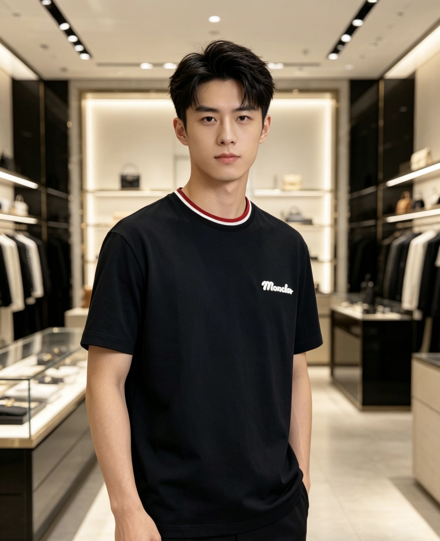 Moncler 蒙口 2026ss春夏新款 Moncler经典撞色领T恤 | 黑白双色2026年春夏必入