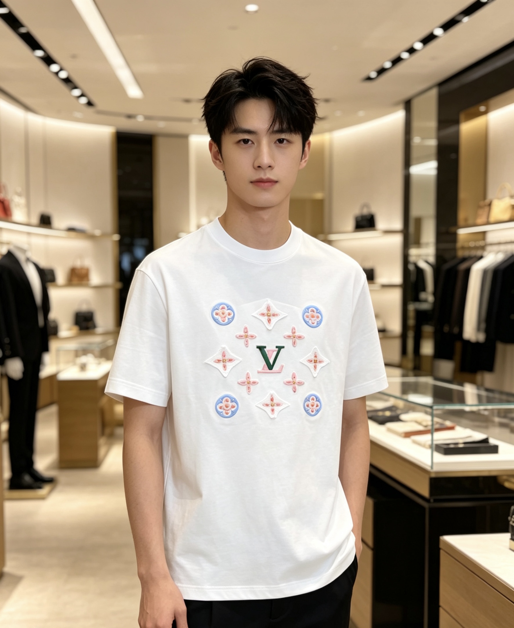 NO:839996,LV 2026ss new spring and summer new debut counter, the latest short-sleeved round neck T-shirt, high-end customization, avant-garde and fashionable design!  The brand logo is designed with heavy craftsmanship. High-end customized pure cotton fabric. Soft to the touch. Comfortable to wear. Exquisite stitching at the counter level. Fine workmanship. The upper body effect is incomparably handsome!  A must-have item for a stylish man!  Color Black White Size S-XXL,,louis vuitton,T-shirt,tees,t-shirt,19860909LV 2026ss 春夏新款首发专柜最新款短袖圆领T恤 高端订制 设计前卫时尚！品牌logo重工艺设计 高端定制纯棉面料.手感柔软.穿着舒适.专柜级别精致车线.做工精细.上身效果无敌帅气！型男必备单品！ 颜色黑色 白色 码数S-XXL,,louis vuitton,T-shirt,tees，t-shirt,,Men's clothing