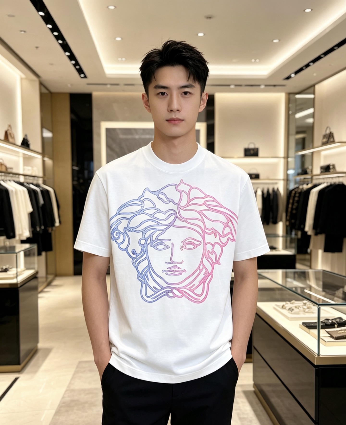 Versace 范思哲 2026ss 春夏新款首发专柜最新款短袖圆领T恤 高端订制 设计前卫时尚！品牌l