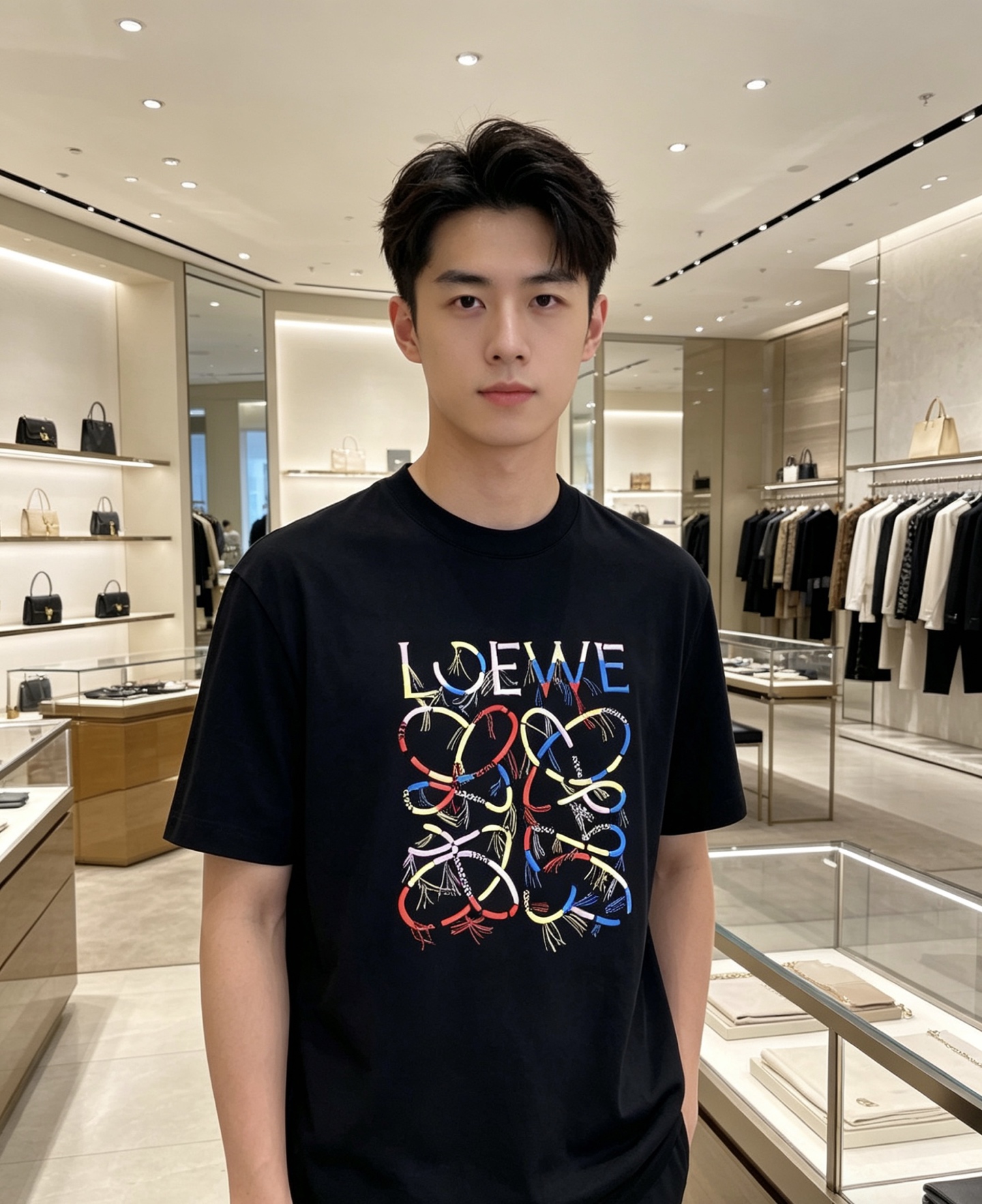 Loewe 罗意威 2026ss 春夏新款首发专柜最新款短袖圆领T恤 高端订制 设计前卫时尚！品牌log