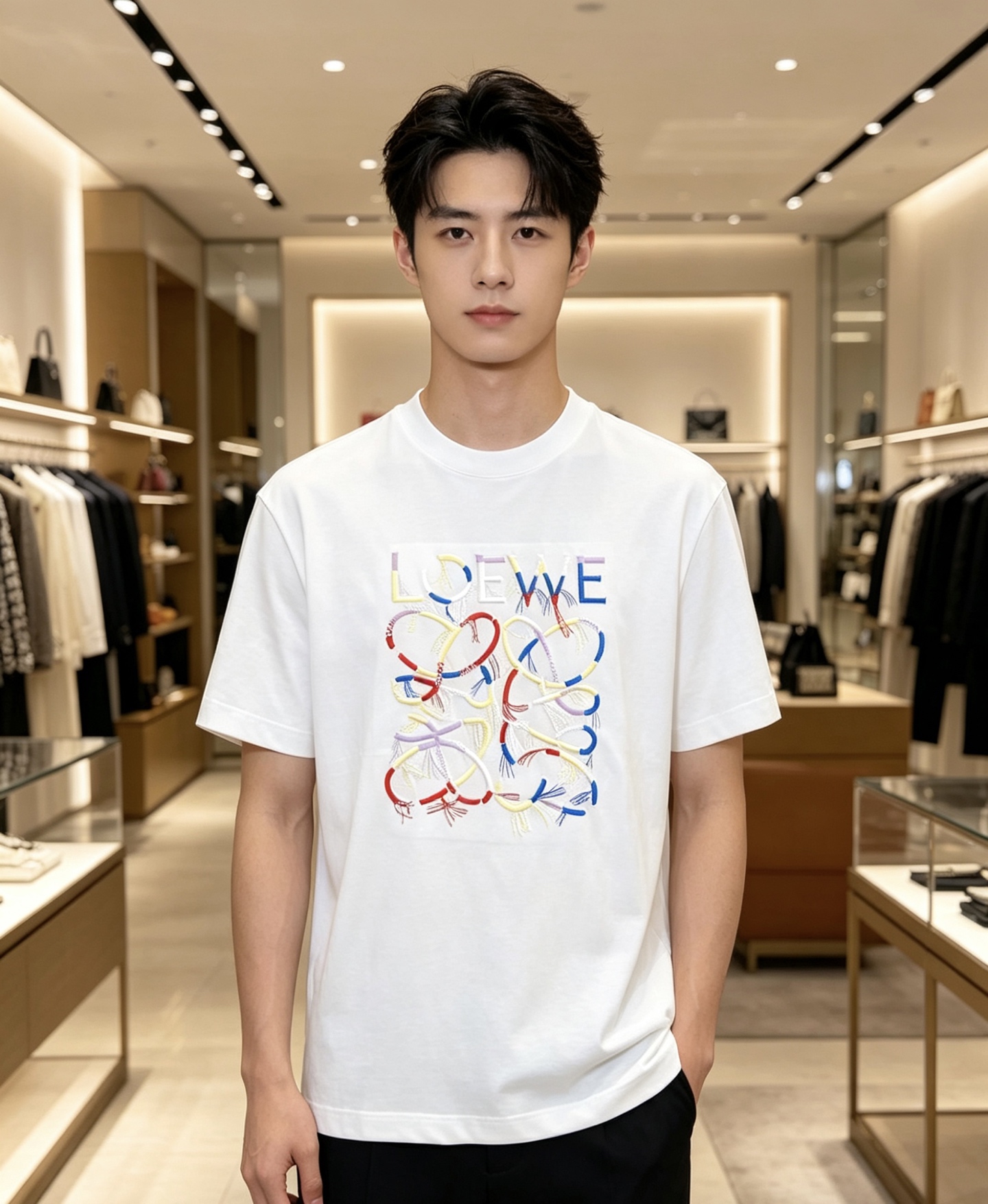 Loewe 罗意威 2026ss 春夏新款首发专柜最新款短袖圆领T恤 高端订制 设计前卫时尚！品牌log