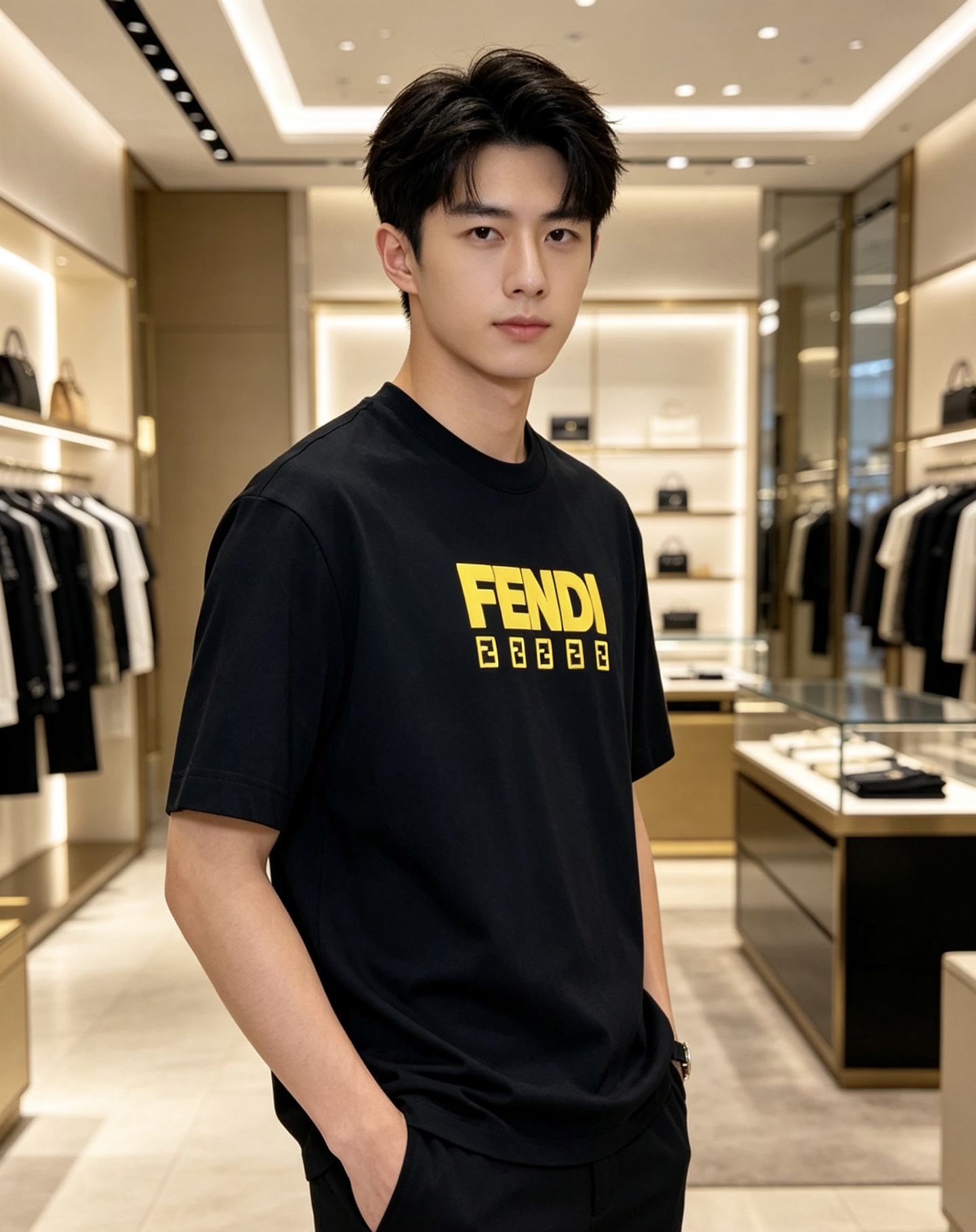 Fendi 芬迪 2026ss 春夏新款首发专柜最新款短袖圆领T恤 高端订制 设计前卫时尚！品牌logo