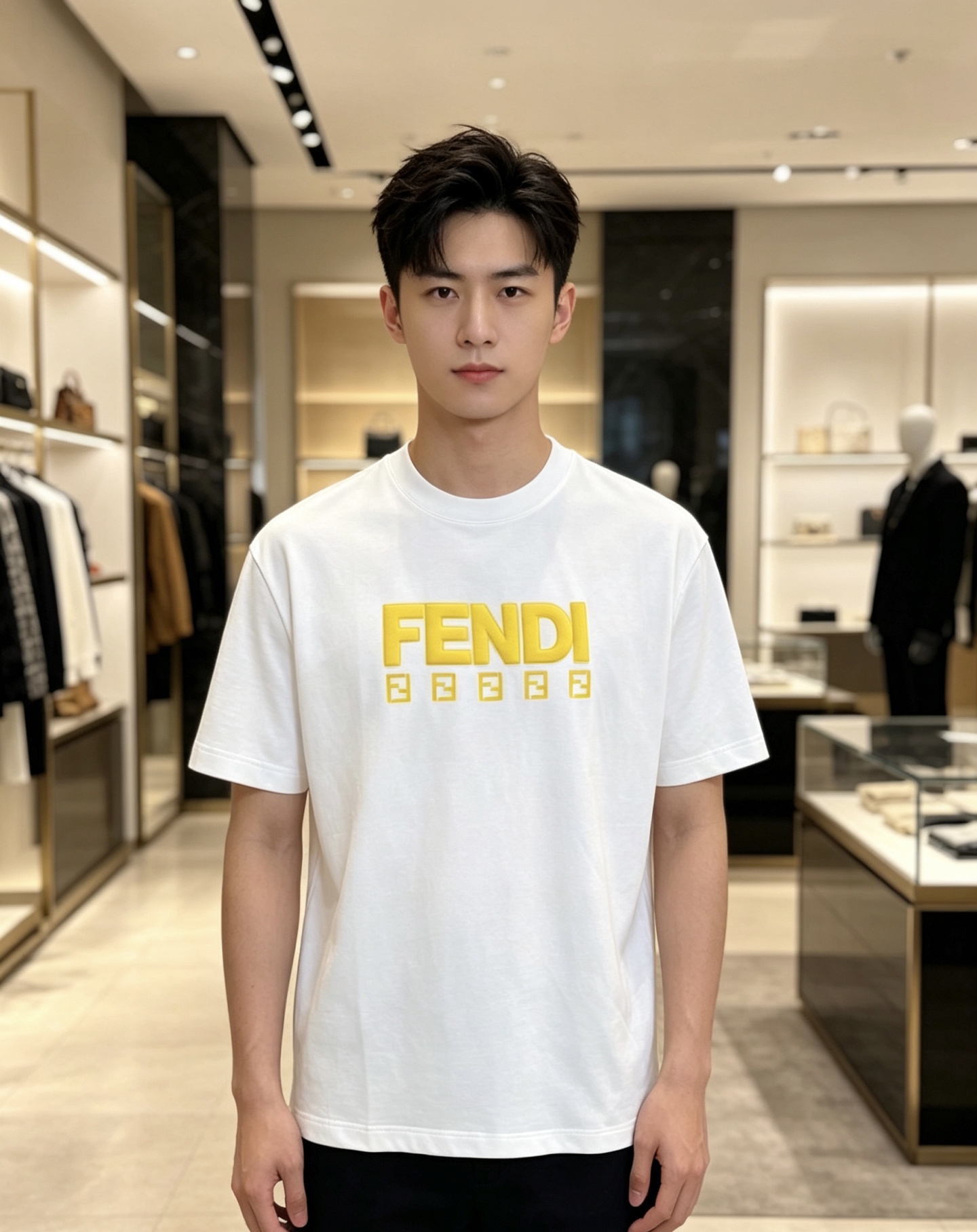 Fendi 芬迪 2026ss 春夏新款首发专柜最新款短袖圆领T恤 高端订制 设计前卫时尚！品牌logo