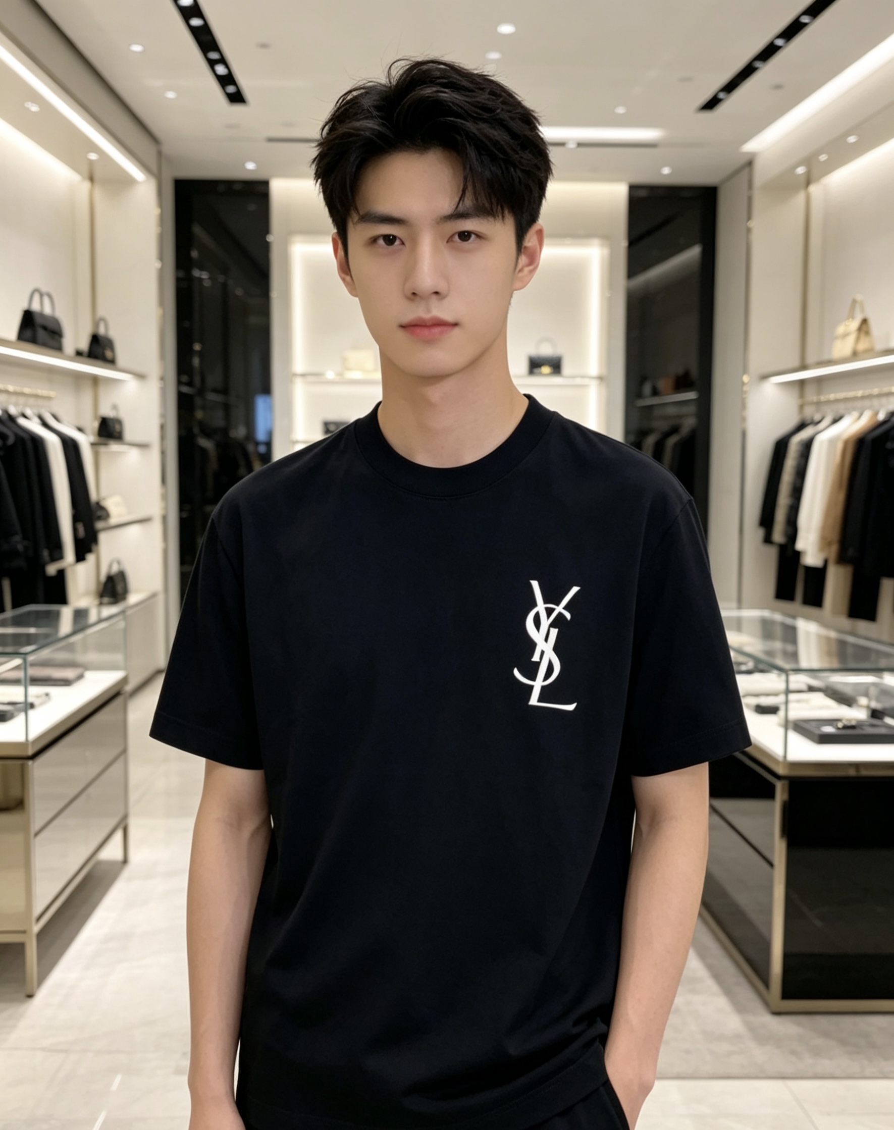 YSL 圣罗兰 2026ss 春夏新款首发专柜最新款短袖圆领T恤 高端订制 设计前卫时尚！品牌logo重