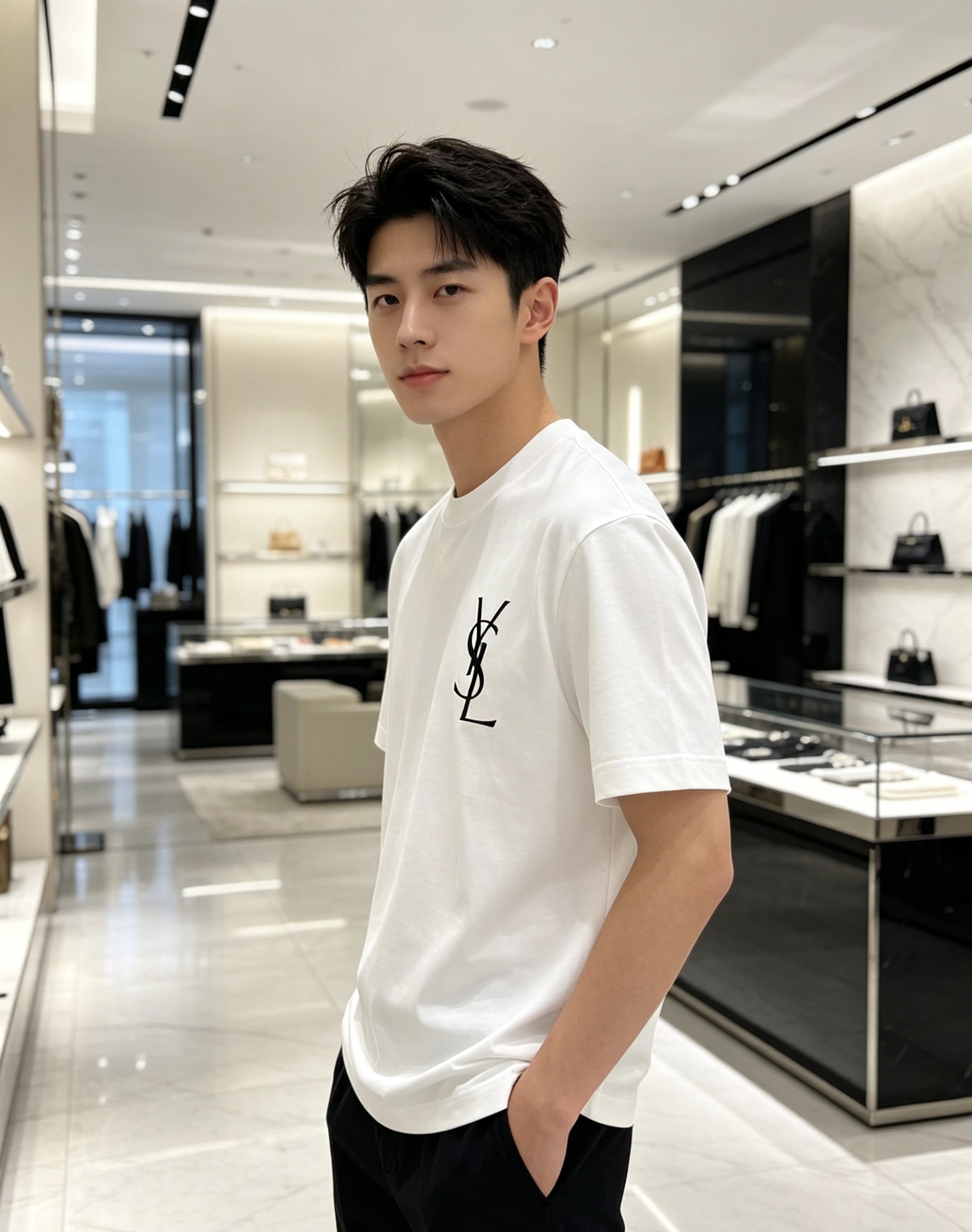 YSL 圣罗兰 2026ss 春夏新款首发专柜最新款短袖圆领T恤 高端订制 设计前卫时尚！品牌logo重