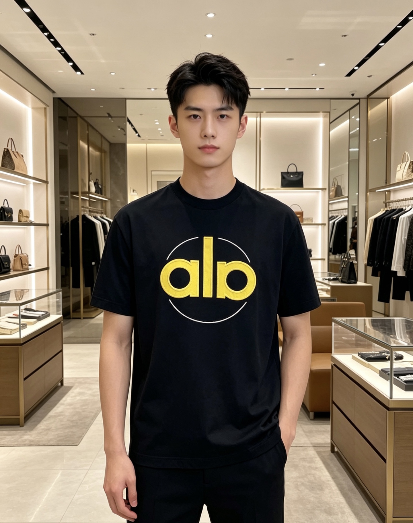 ALO 2026ss 春夏新款首发专柜最新款短袖圆领T恤 高端订制 设计前卫时尚！品牌logo重工艺设计