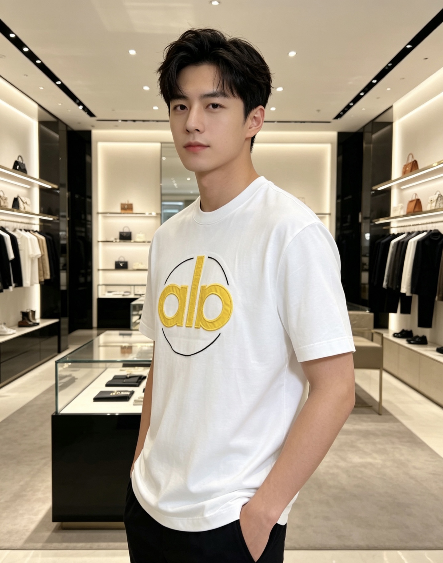 ALO 2026ss 春夏新款首发专柜最新款短袖圆领T恤 高端订制 设计前卫时尚！品牌logo重工艺设计