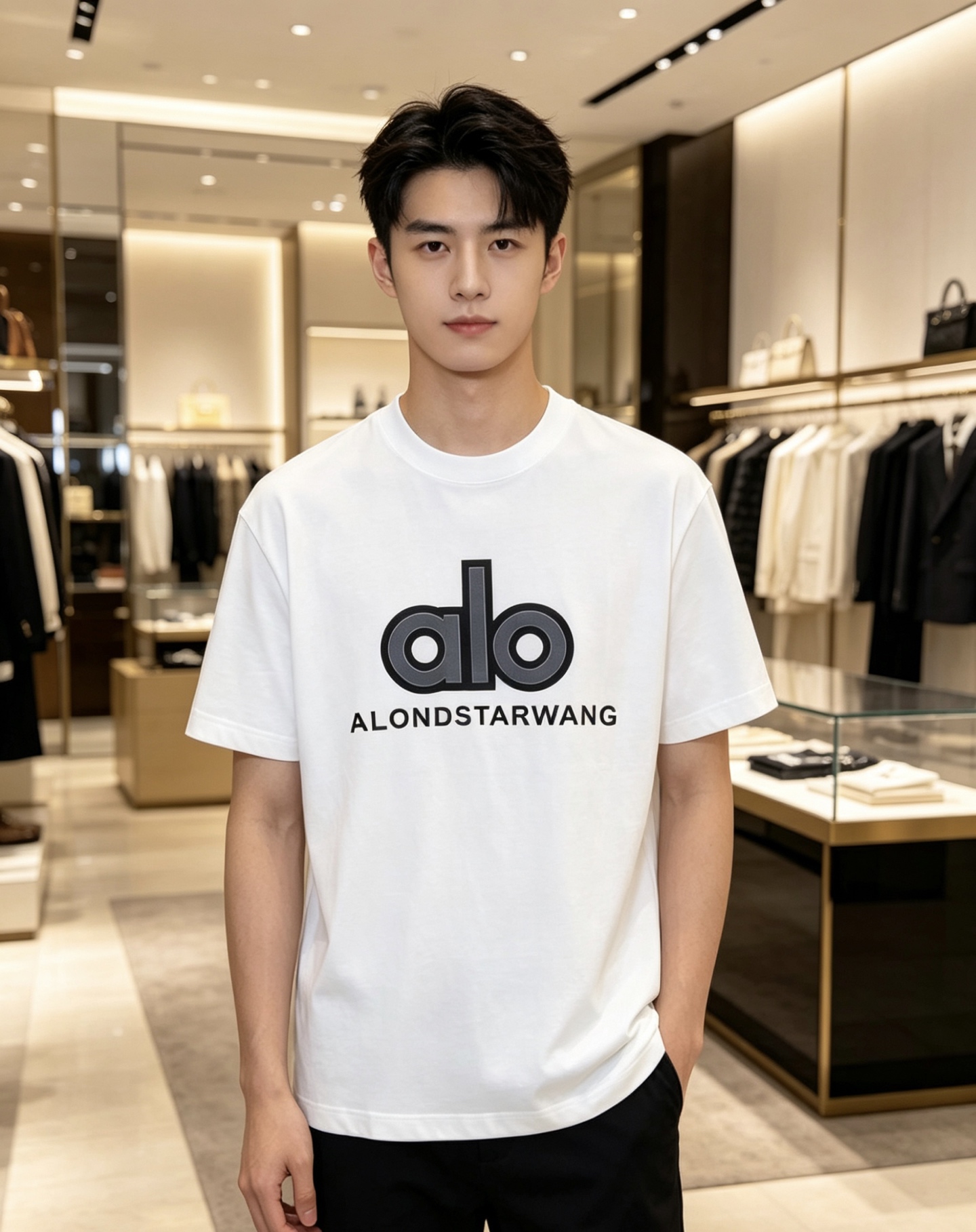 ALO 2026ss 春夏新款首发专柜最新款短袖圆领T恤 高端订制 设计前卫时尚！品牌logo重工艺设计