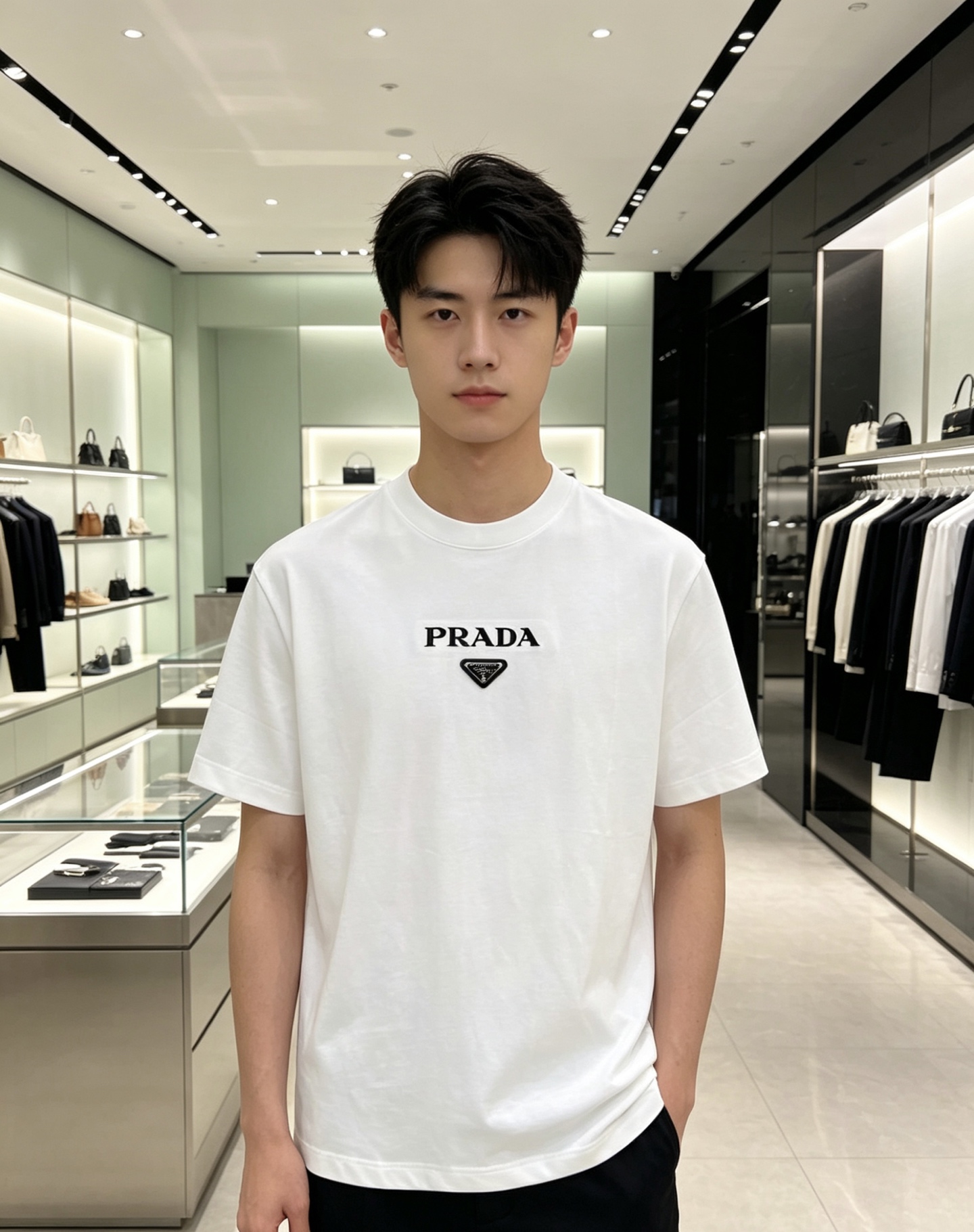 Prada 普拉达 2026ss 春夏新款首发专柜最新款短袖圆领T恤 高端订制 设计前卫时尚！品牌log