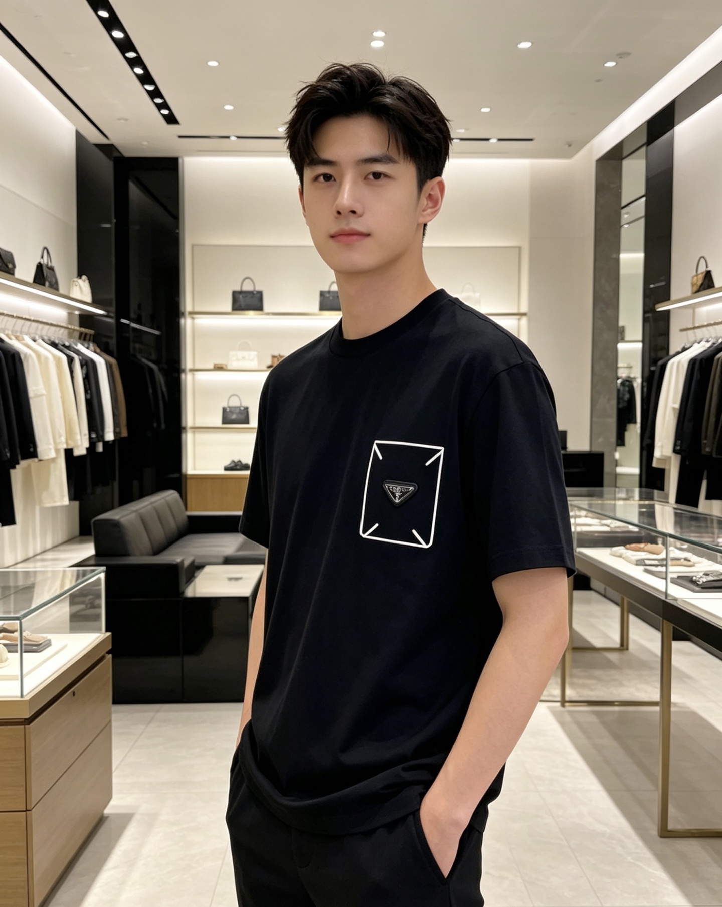 Prada 普拉达 2026ss 春夏新款首发专柜最新款短袖圆领T恤 高端订制 设计前卫时尚！品牌log