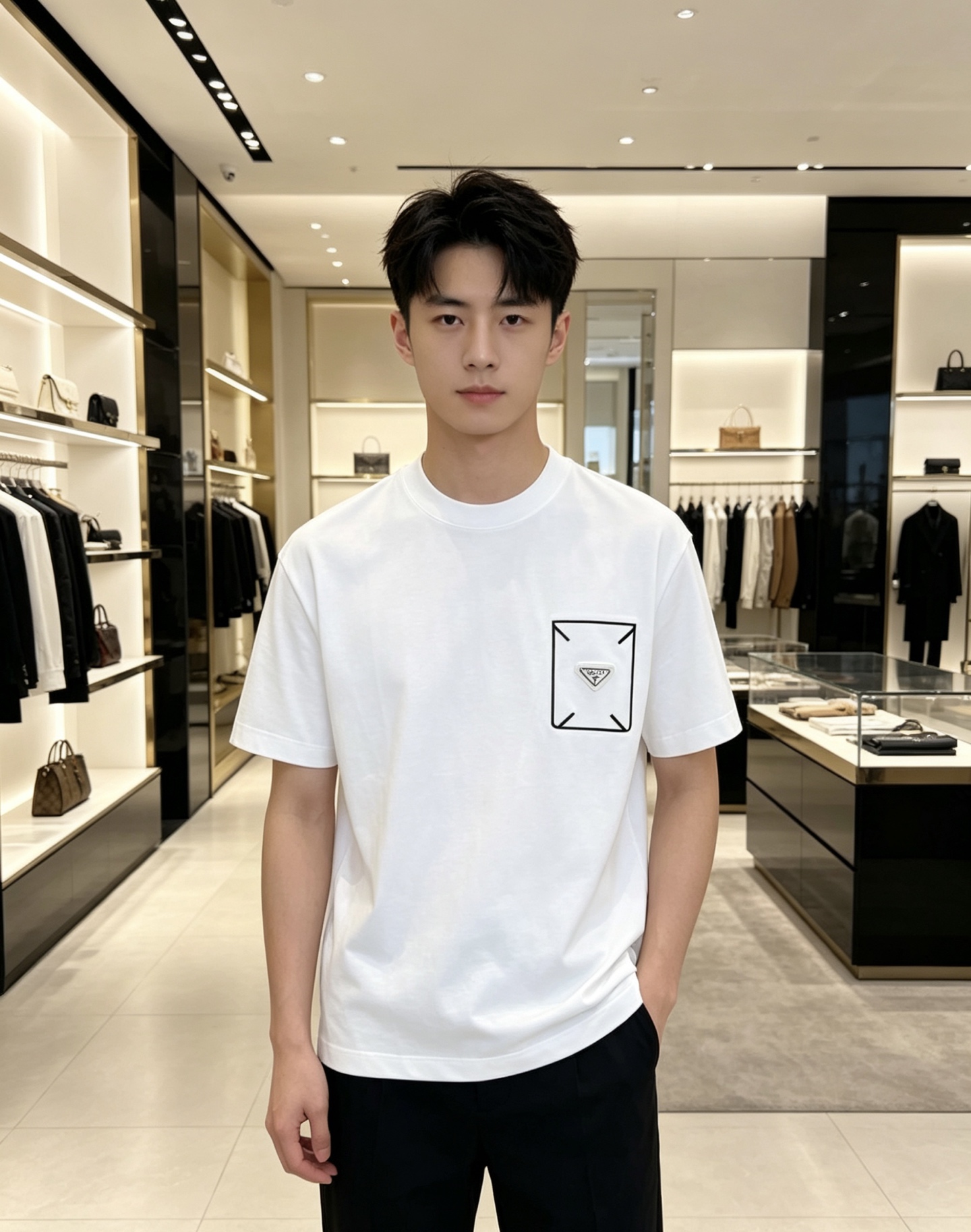 Prada 普拉达 2026ss 春夏新款首发专柜最新款短袖圆领T恤 高端订制 设计前卫时尚！品牌log